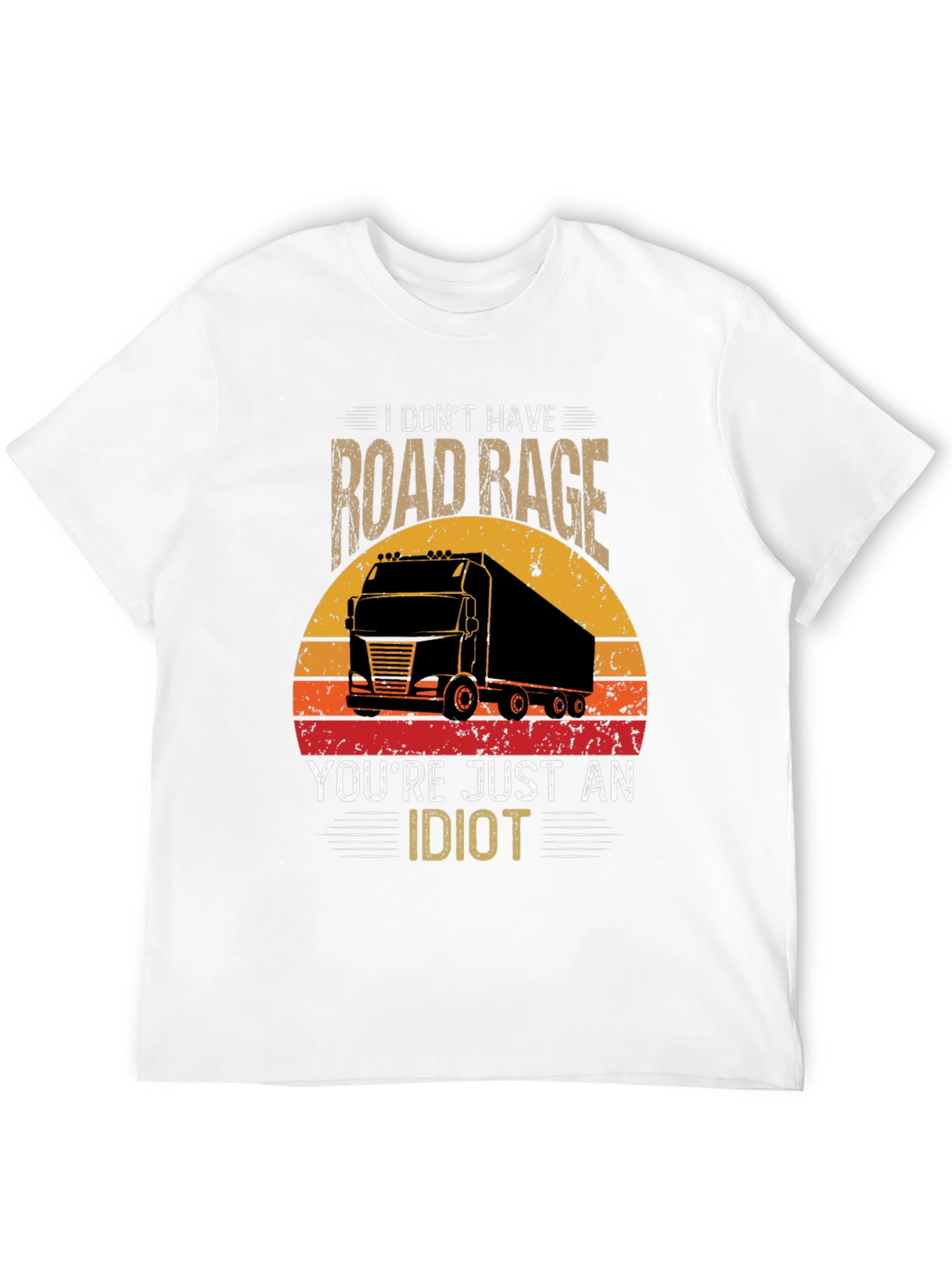 Black Road Rage Trucker T-Shirt - Funny Graphic Tee view 12