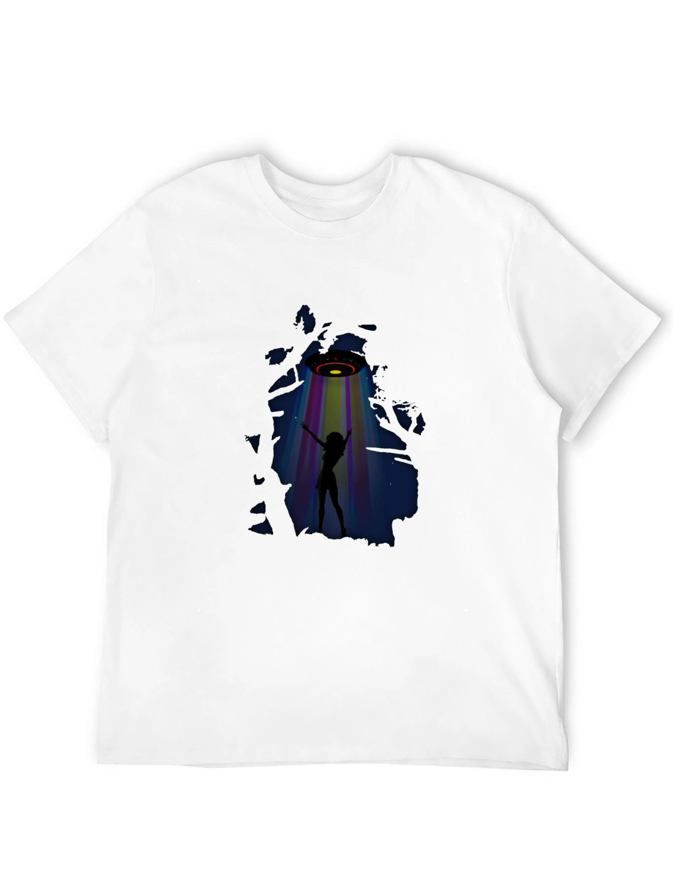 Black UFO Abduction Graphic Tee view 12