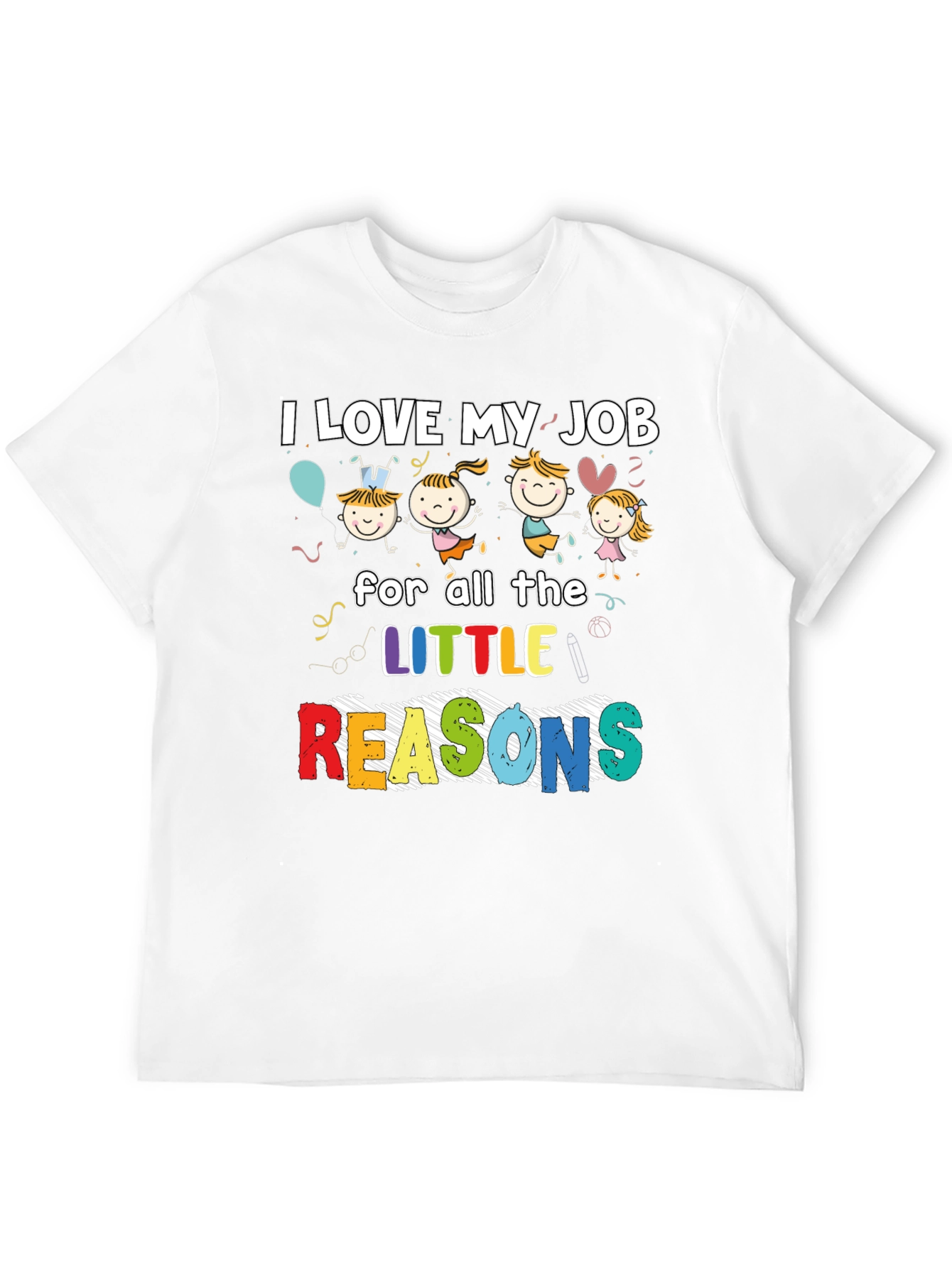 Black I Love My Job Teacher T-Shirt view 12