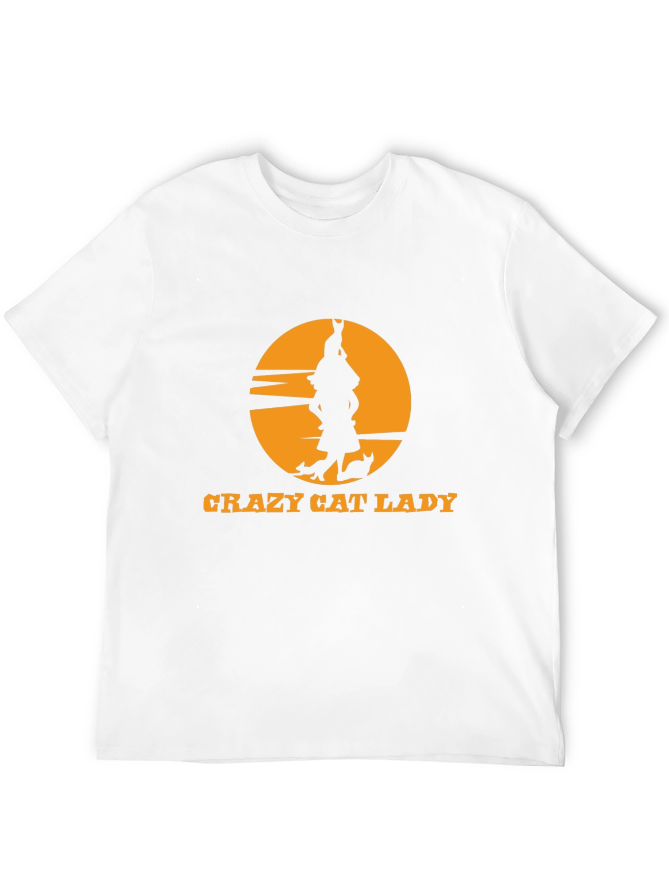 Black Crazy Cat Lady Black T-Shirt Novelty view 12