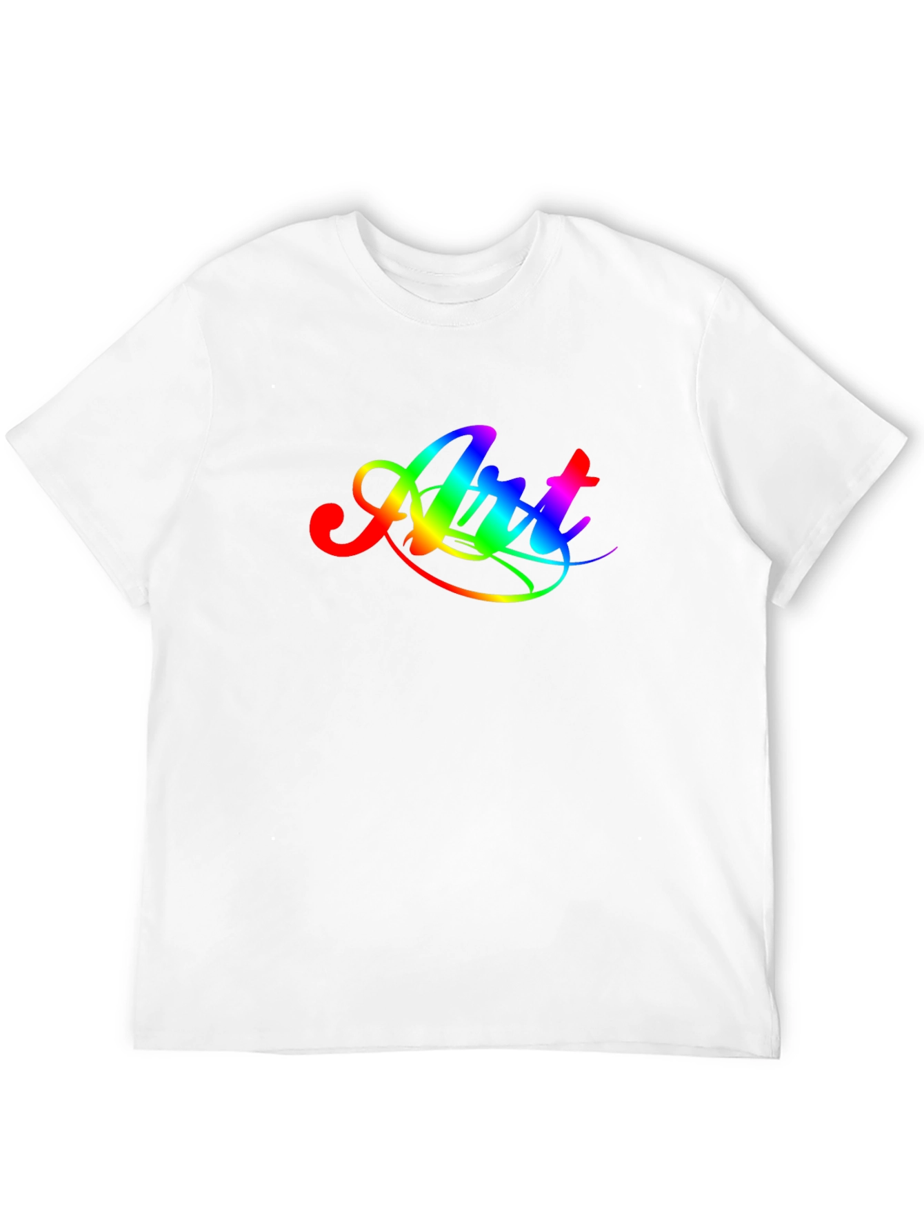 Black Rainbow Art Graphic Tee - Men's Black T-Shirt view 12