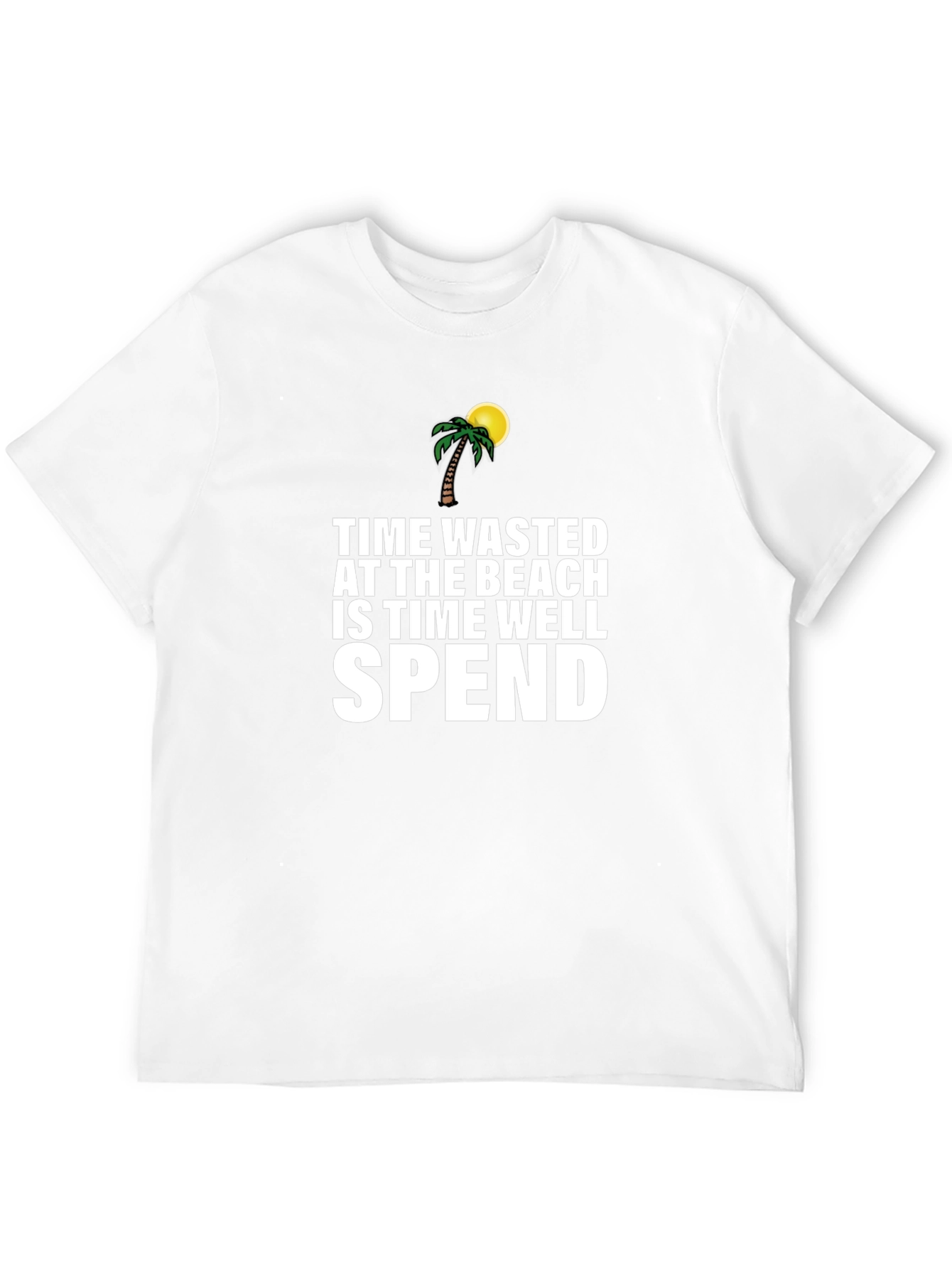 Black Beach Time T-Shirt: Time Wasted Is Time Well Spent view 12