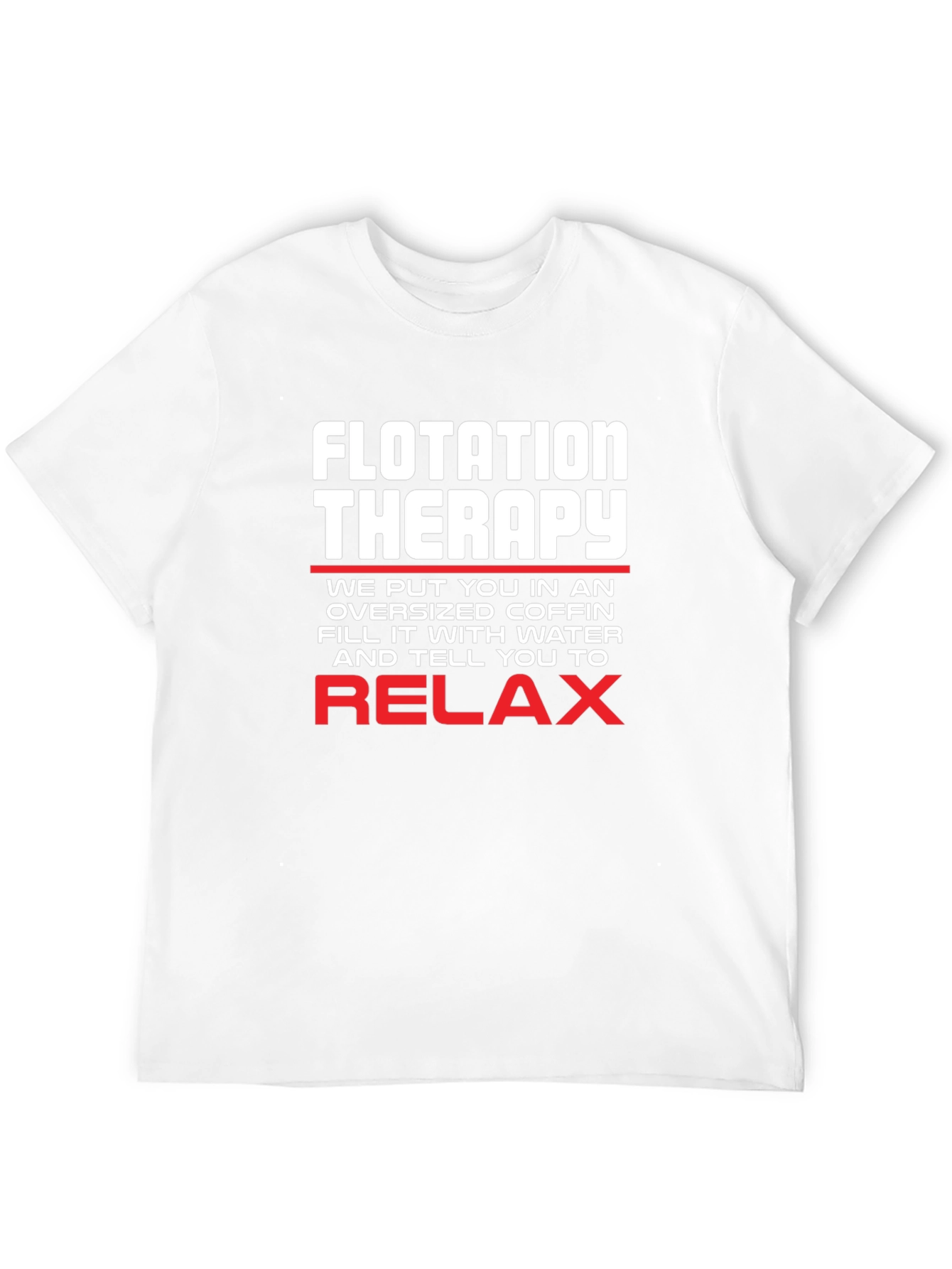 Black Flotation Therapy T-Shirt Funny Oversized Coffin Relax Tee view 12