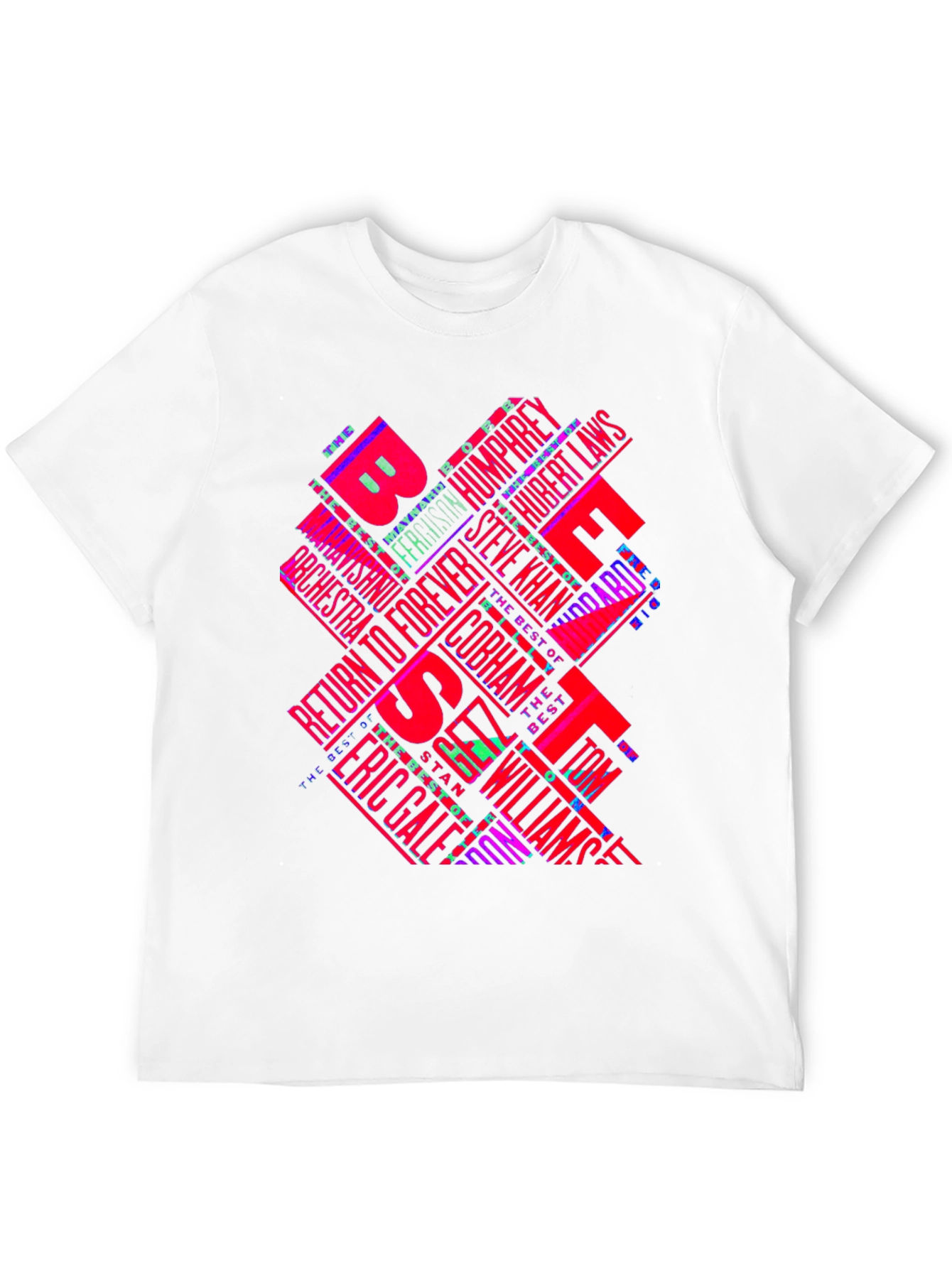 Black Retro 80s Fusion Music T-Shirt view 12