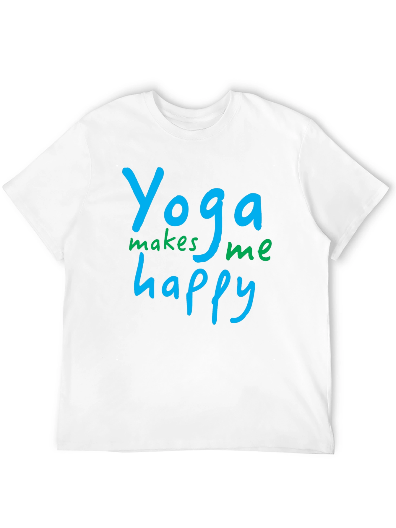 Black Yoga Makes Me Happy Black T-Shirt view 12