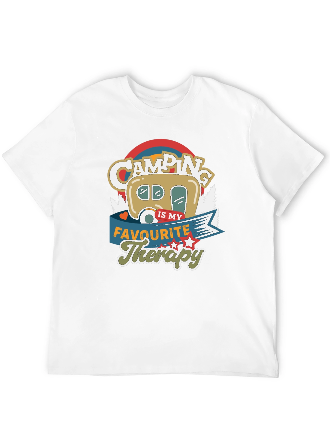 Black Camping Is My Favourite Therapy T-shirt view 12