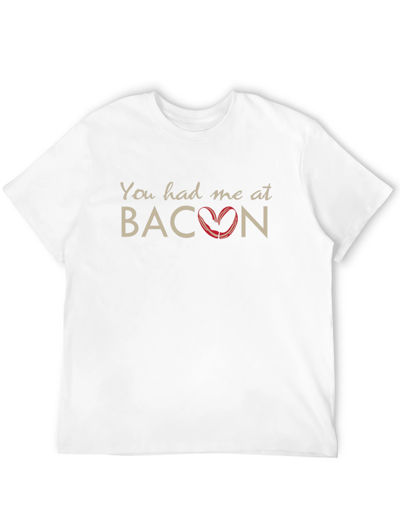 Black Bacon Lover's Graphic Tee - "You Had Me at Bacon" T-Shirt view 12