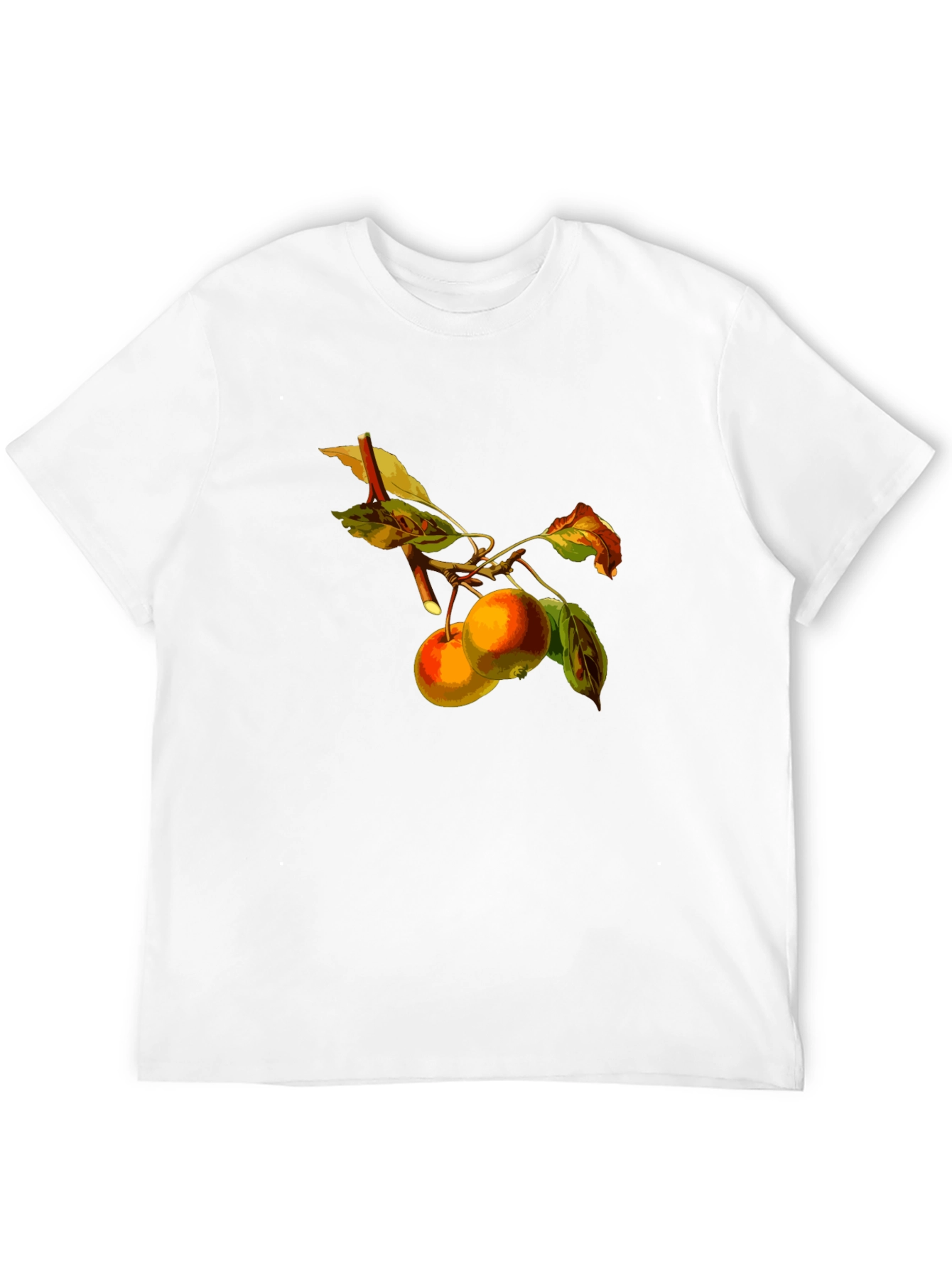 Black Apples on Branch Black T-Shirt view 12