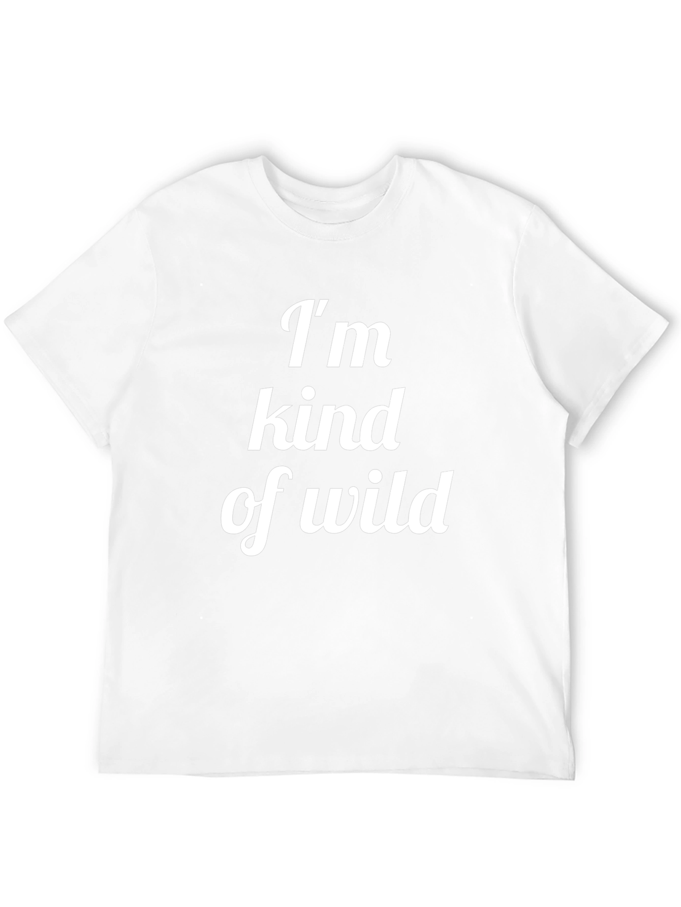 Black I'm Kind of Wild Graphic Tee - Casual Mens T-Shirt view 12