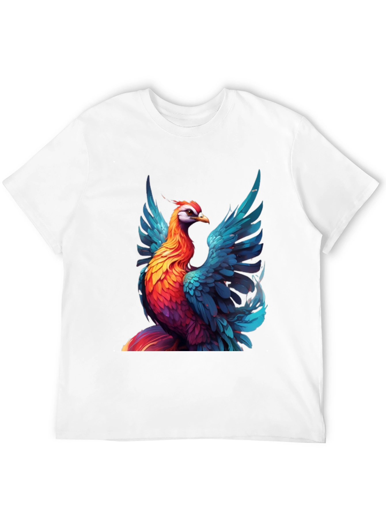 Black Vivid Phoenix Graphic T-Shirt - Bold Style view 12