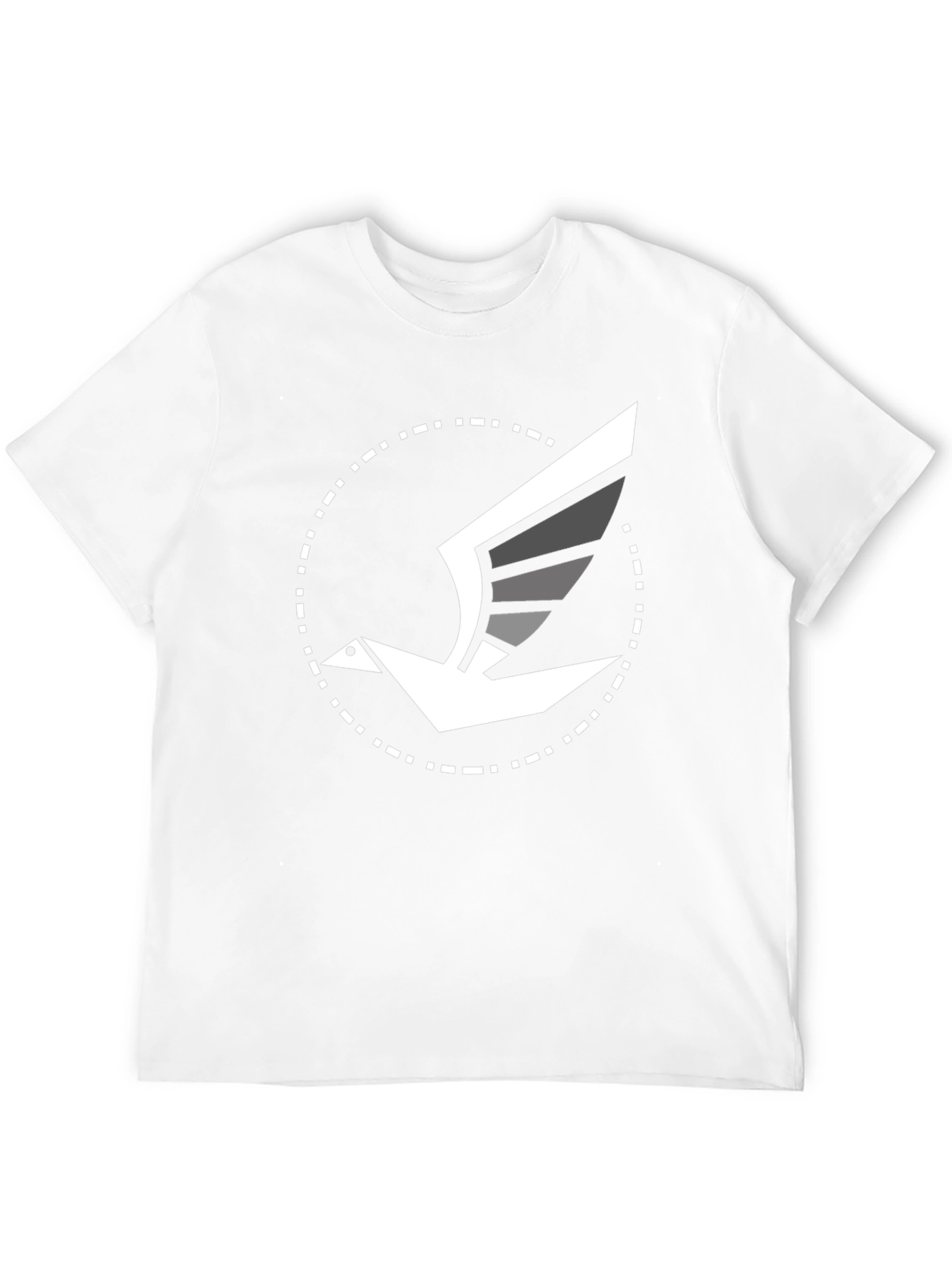 Black Modern Bird Graphic Tee - Black Cotton Blend view 12