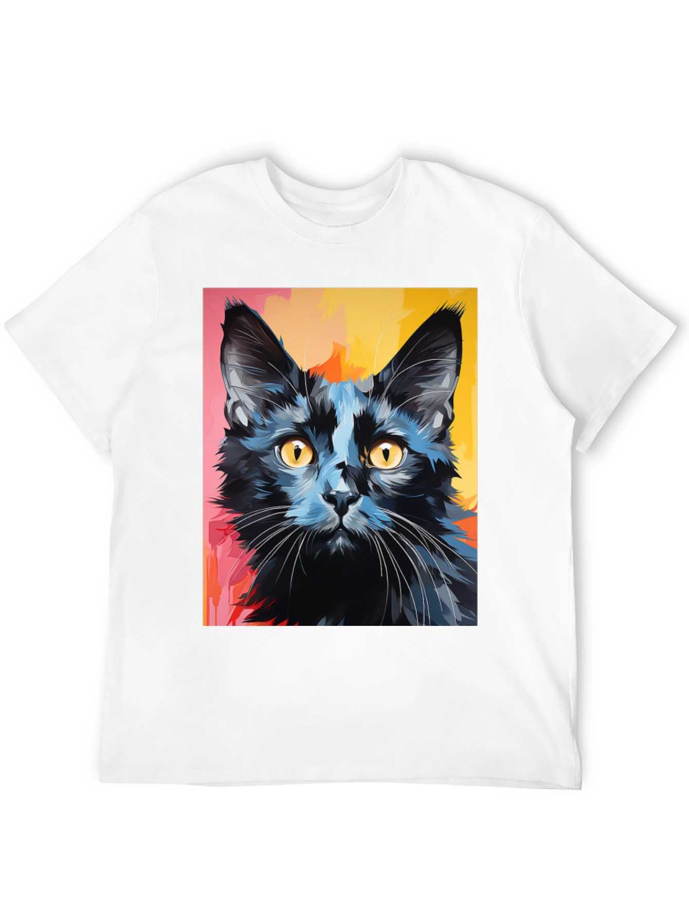 Black Black Cat Graphic Tee - Stylish Men's T-Shirt view 12