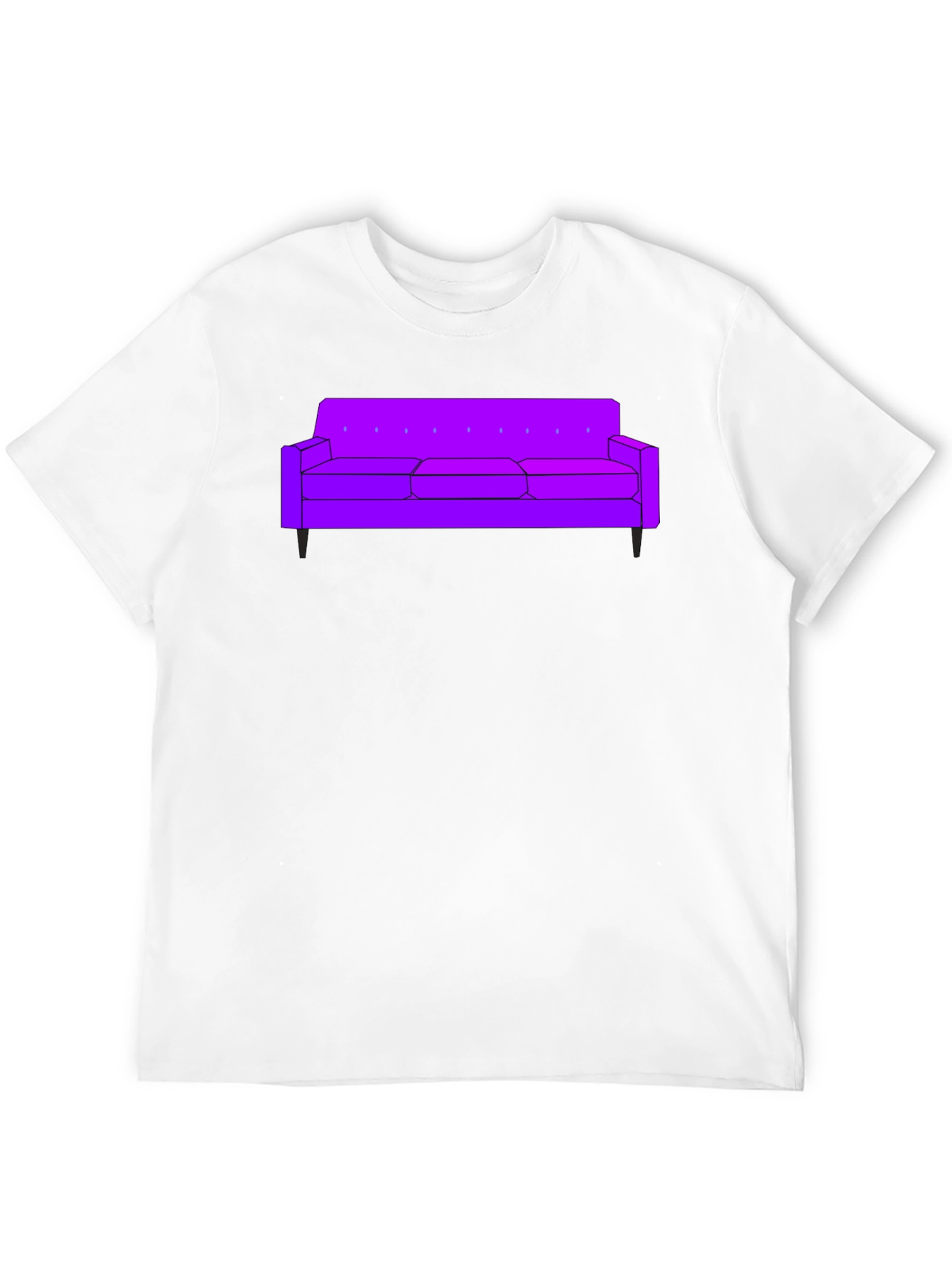 Black Purple Couch Graphic Tee - Modern Comfort view 12