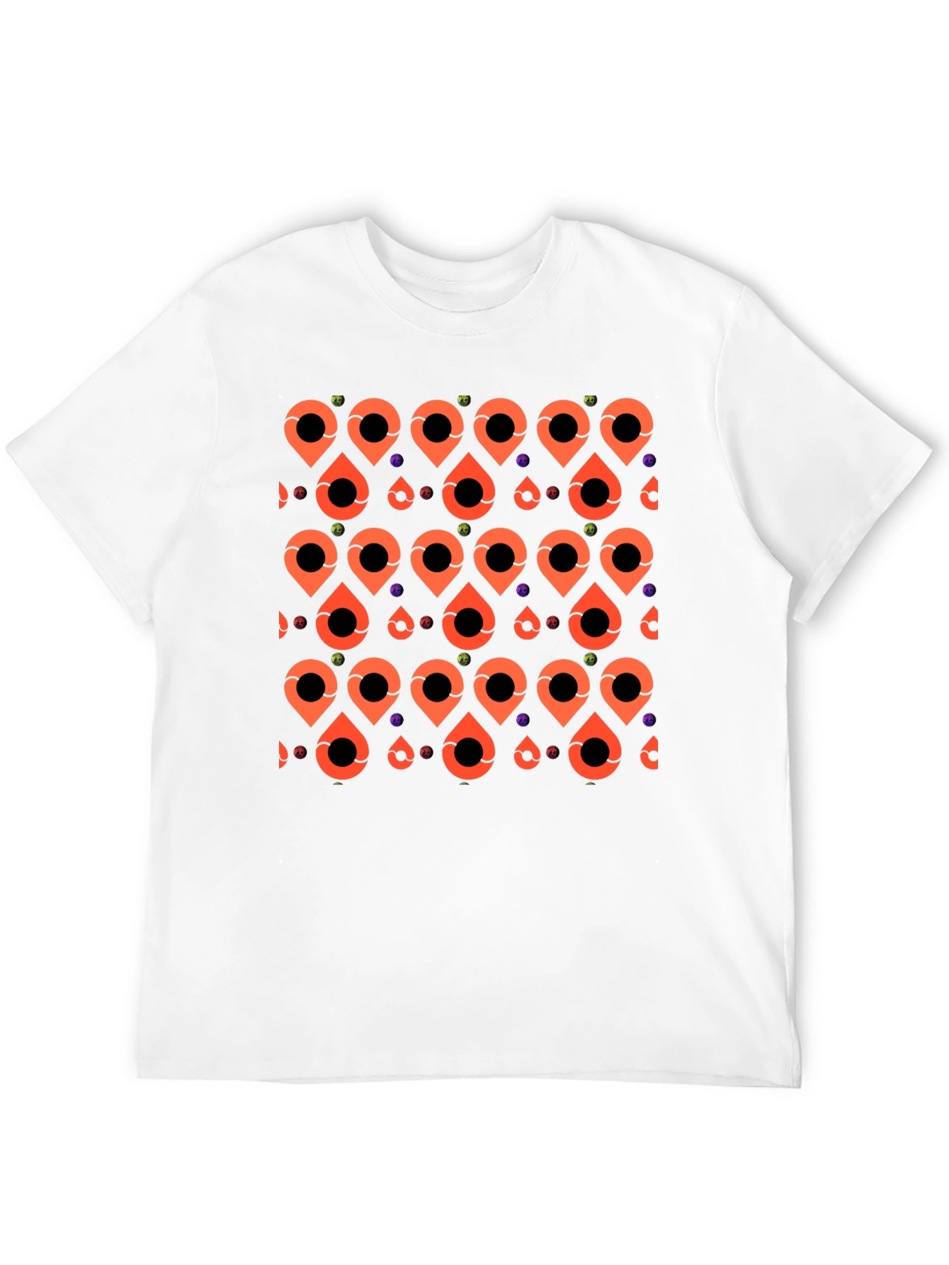 Black Patterned Graphic Tee - Black view 12