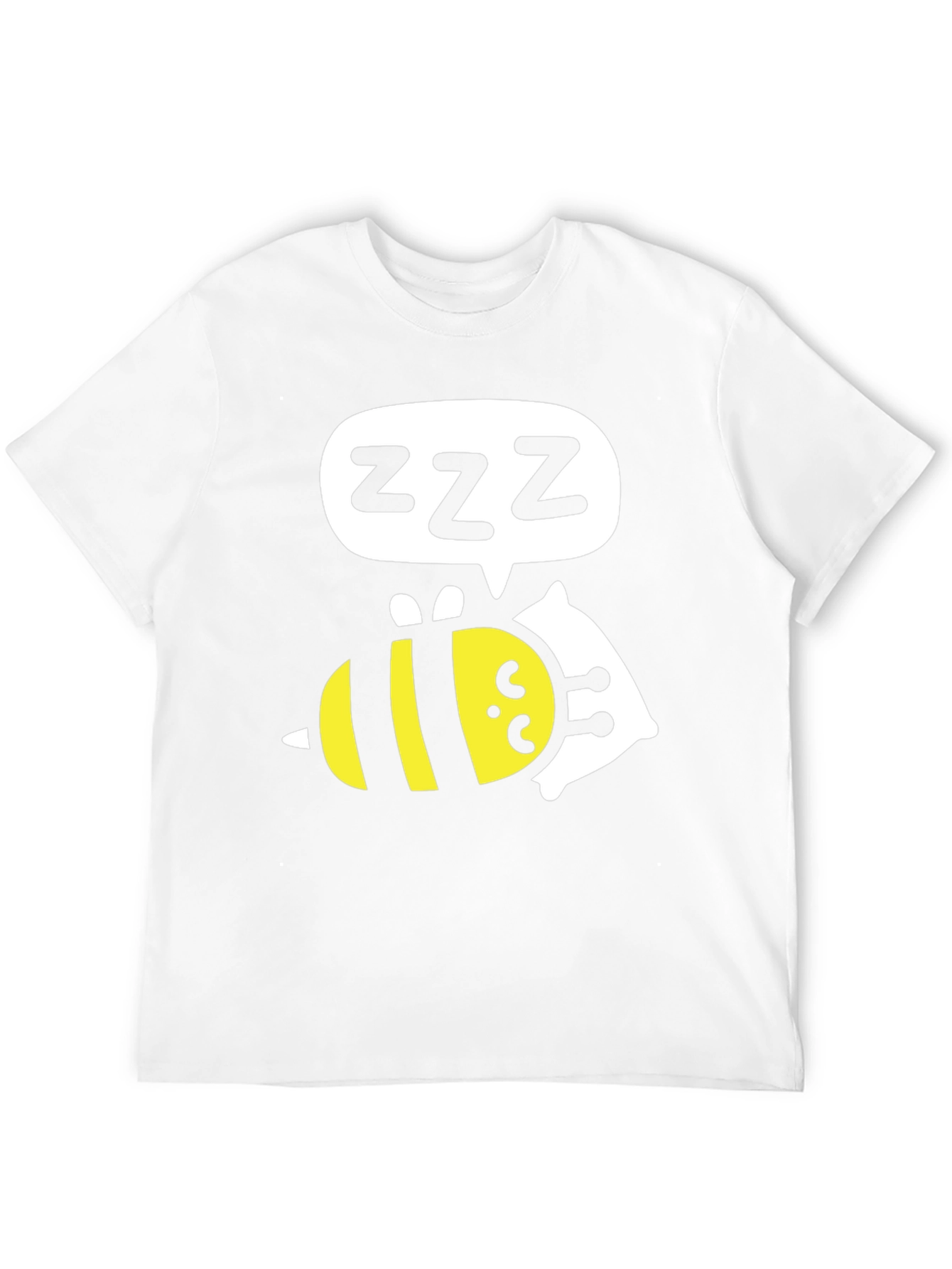 Black Sleeping Bee T-Shirt - Funny Cartoon Graphic Tee view 12