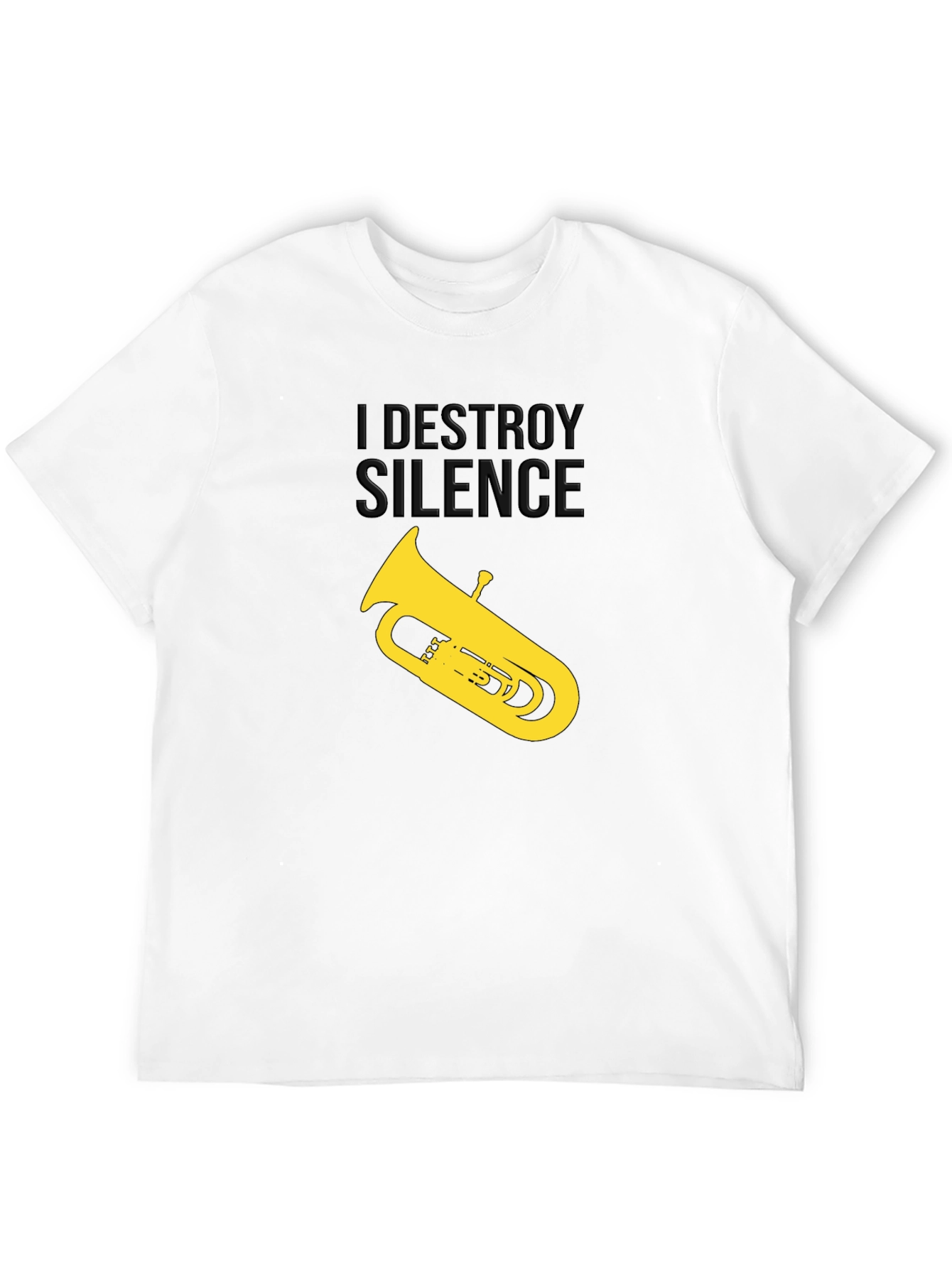Black I Destroy Silence Tuba Graphic Tee view 12