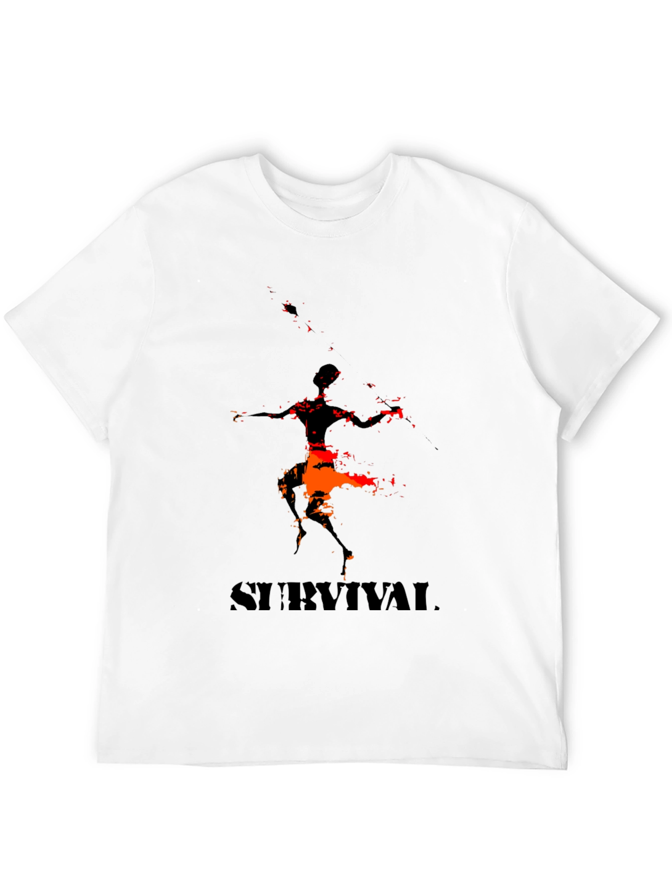 Black Survival Graphic Tee - Men's Black T-Shirt view 12