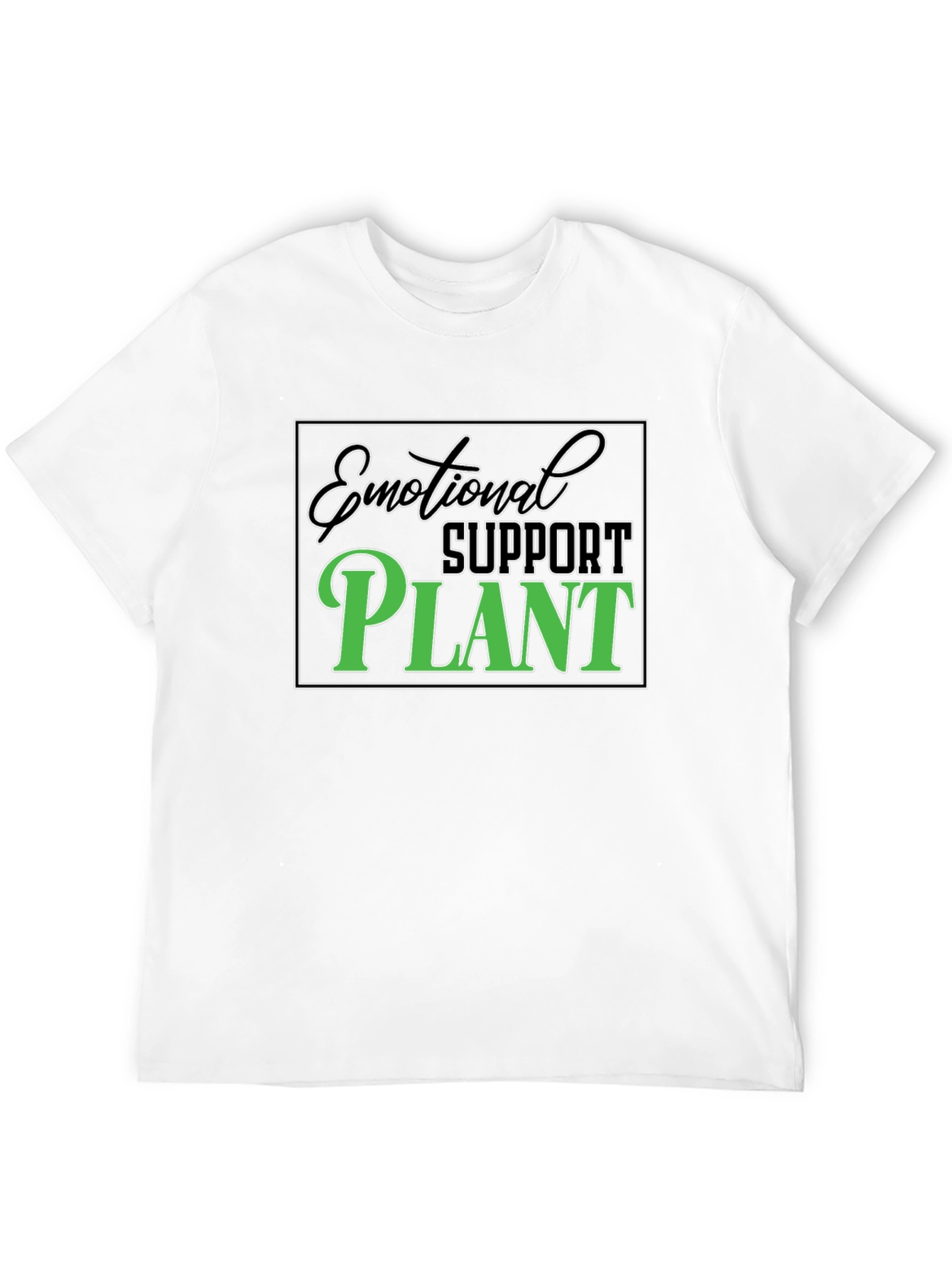Black Emotional Support Plant Graphic T-Shirt view 12