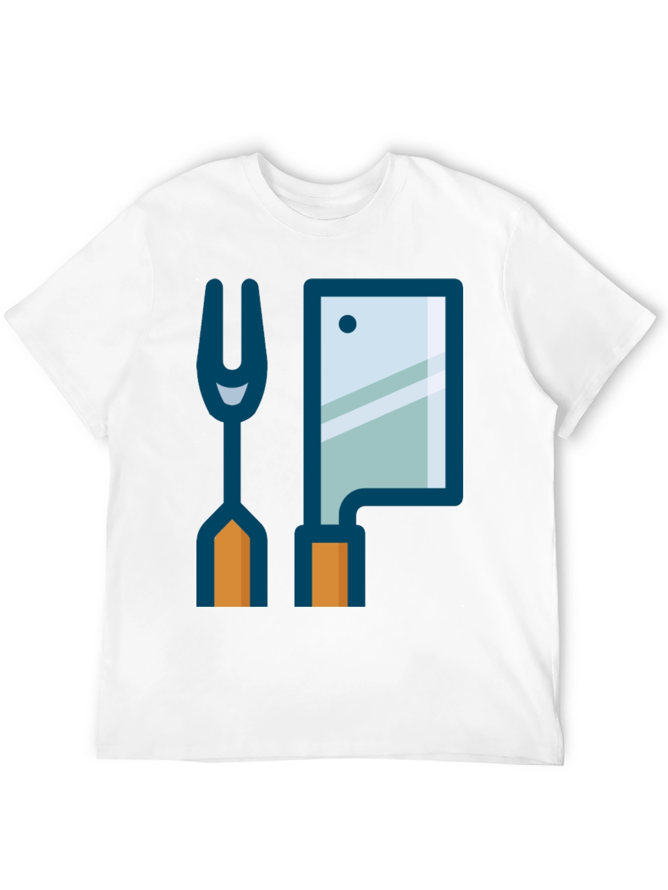 Black Butcher Fork & Cleaver Graphic Tee - Black view 12