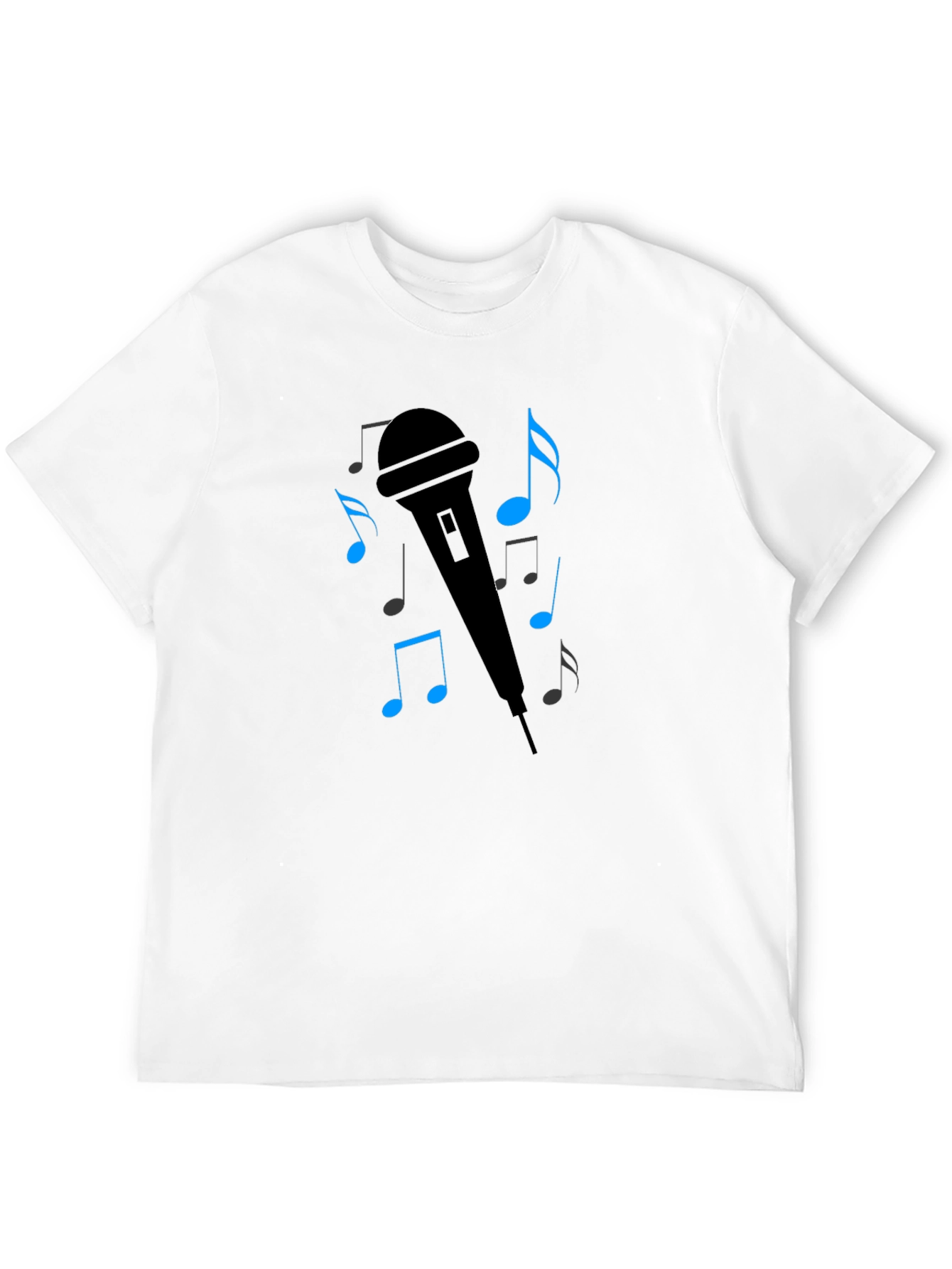 Black Singer's Mic Graphic Tee - Black T-Shirt view 12