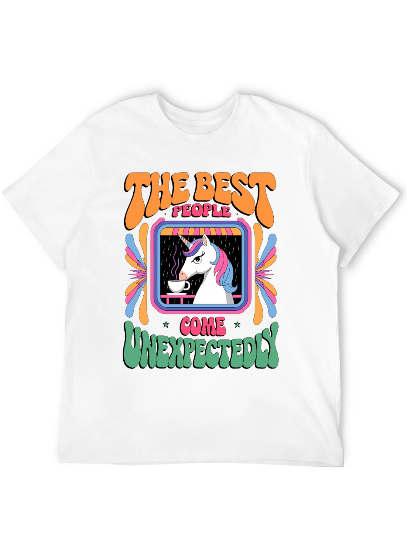 Black Unicorn Coffee T-Shirt - Best People Come Unexpectedly view 12
