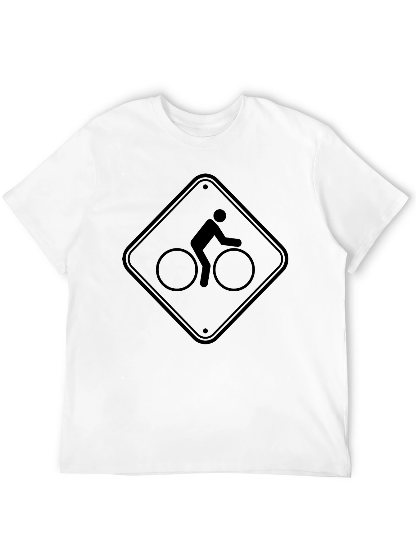 Black Bicycle Sign Graphic Tee - Black Cotton Comfort view 12