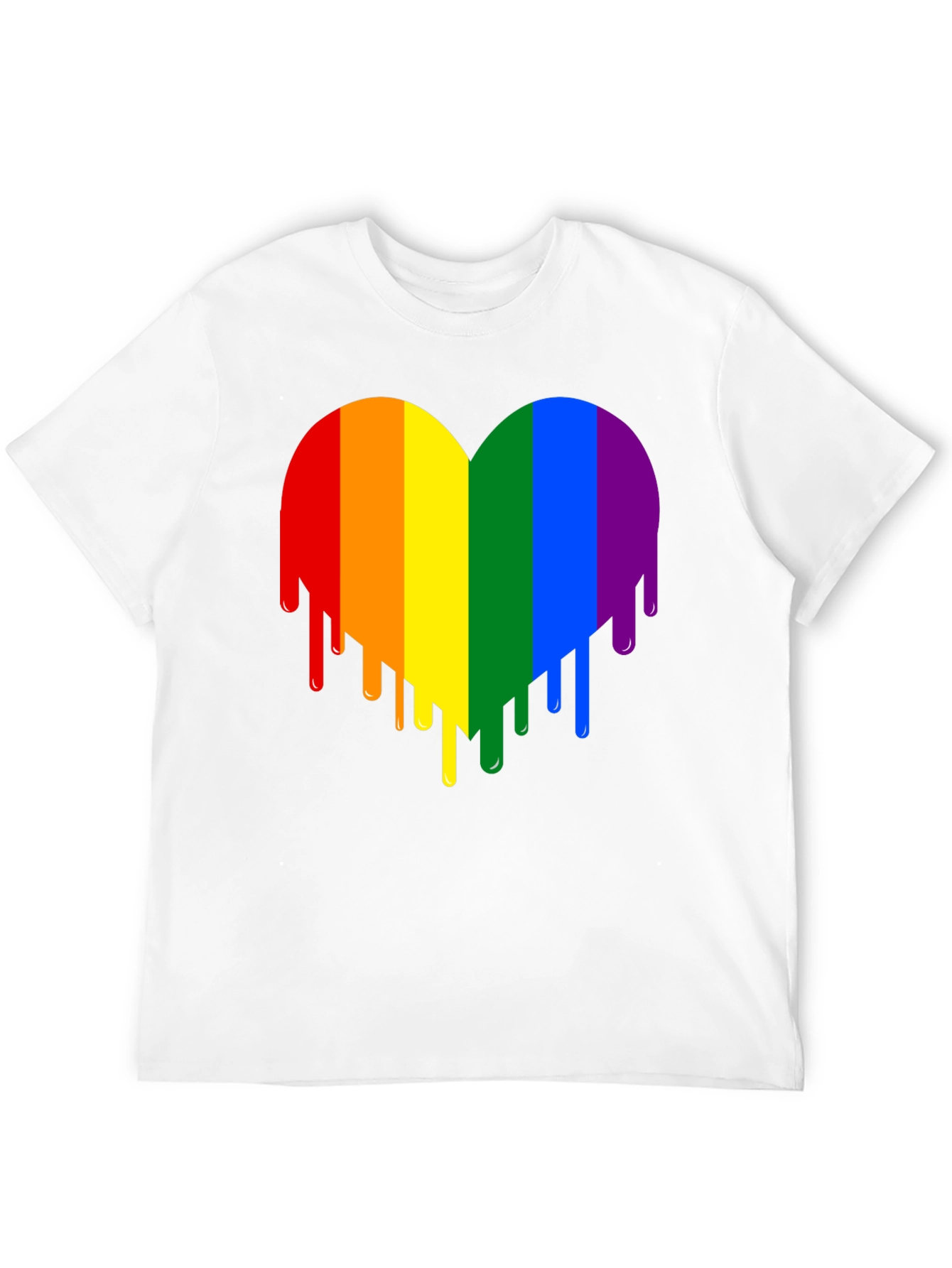 Black Rainbow Heart Drip Graphic Tee view 12
