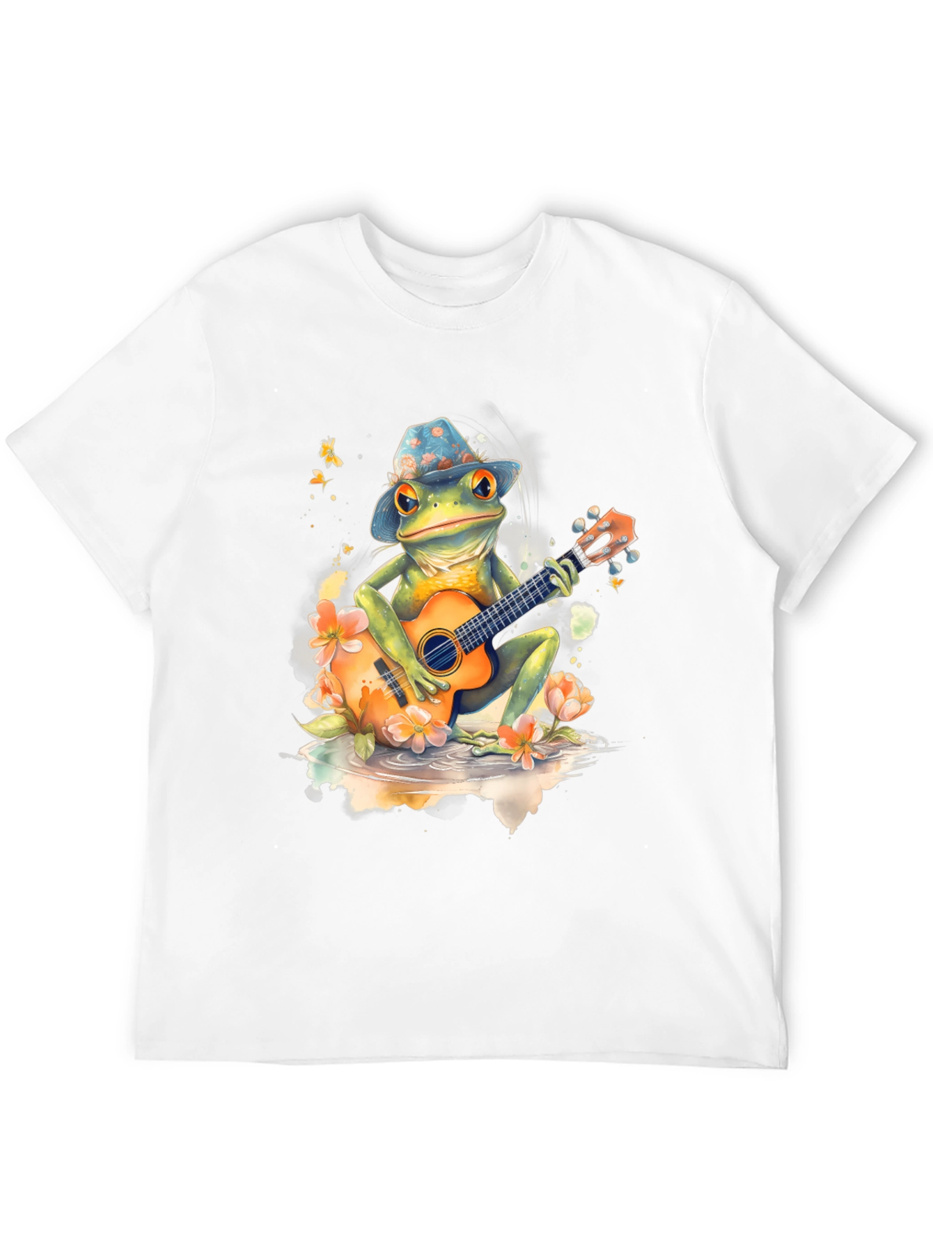 Black Frog Guitarist Graphic Tee - Musical Amphibian Style view 12