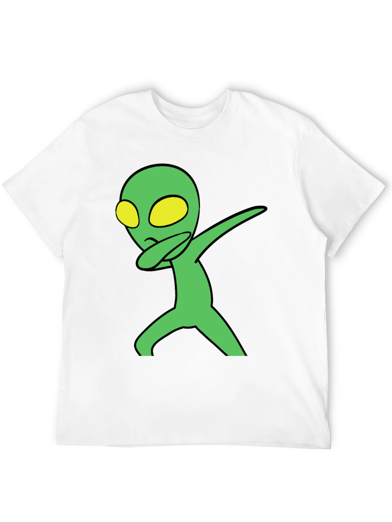 Black Alien Dab Graphic T-Shirt - Black Cotton Blend view 12