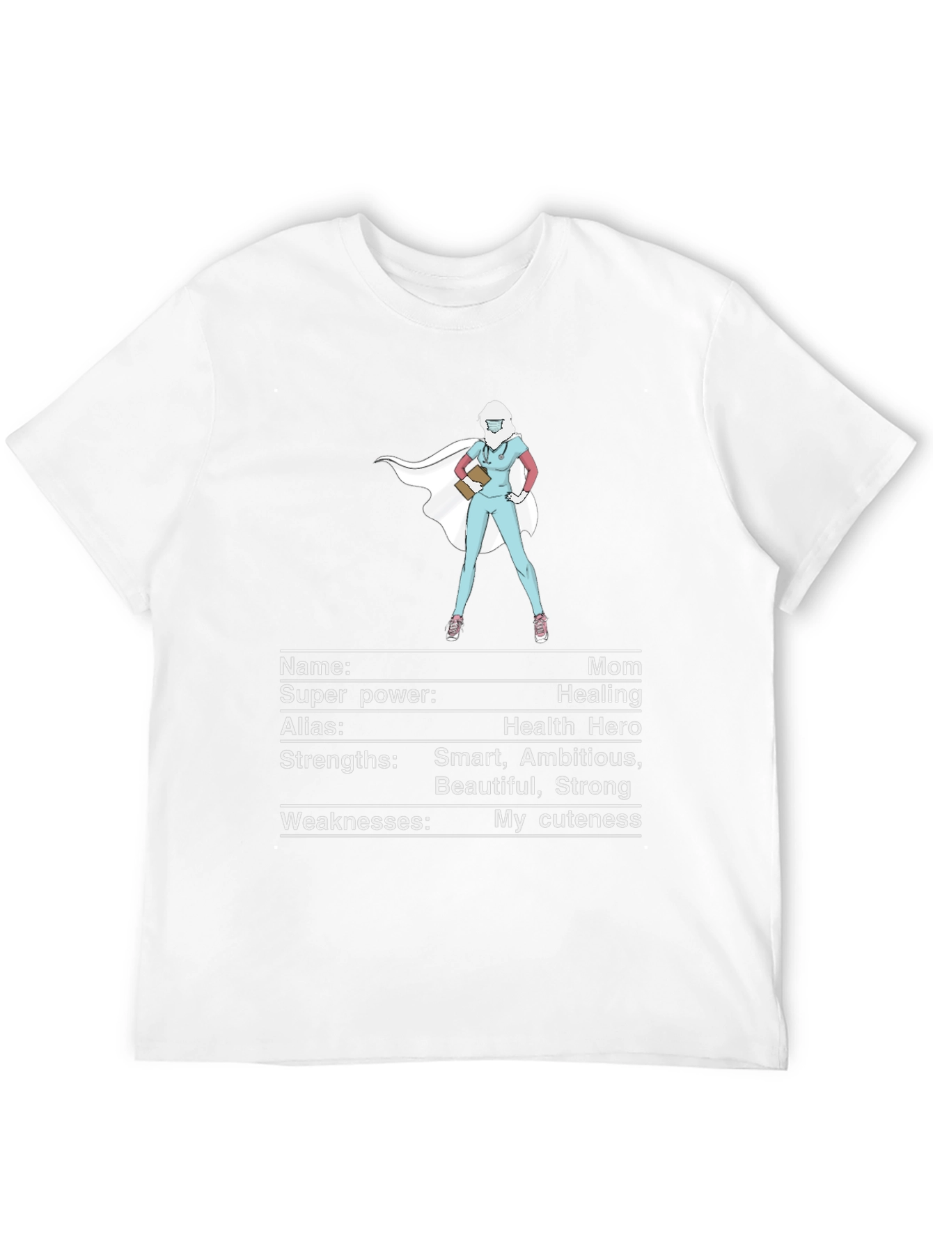 Black Mom Super Hero T-Shirt - Health Hero view 12