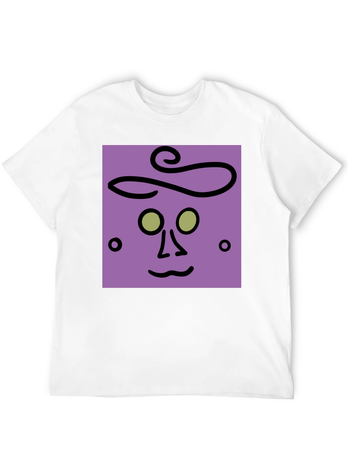 Black Abstract Face Graphic Tee - Unisex Black T-Shirt view 12