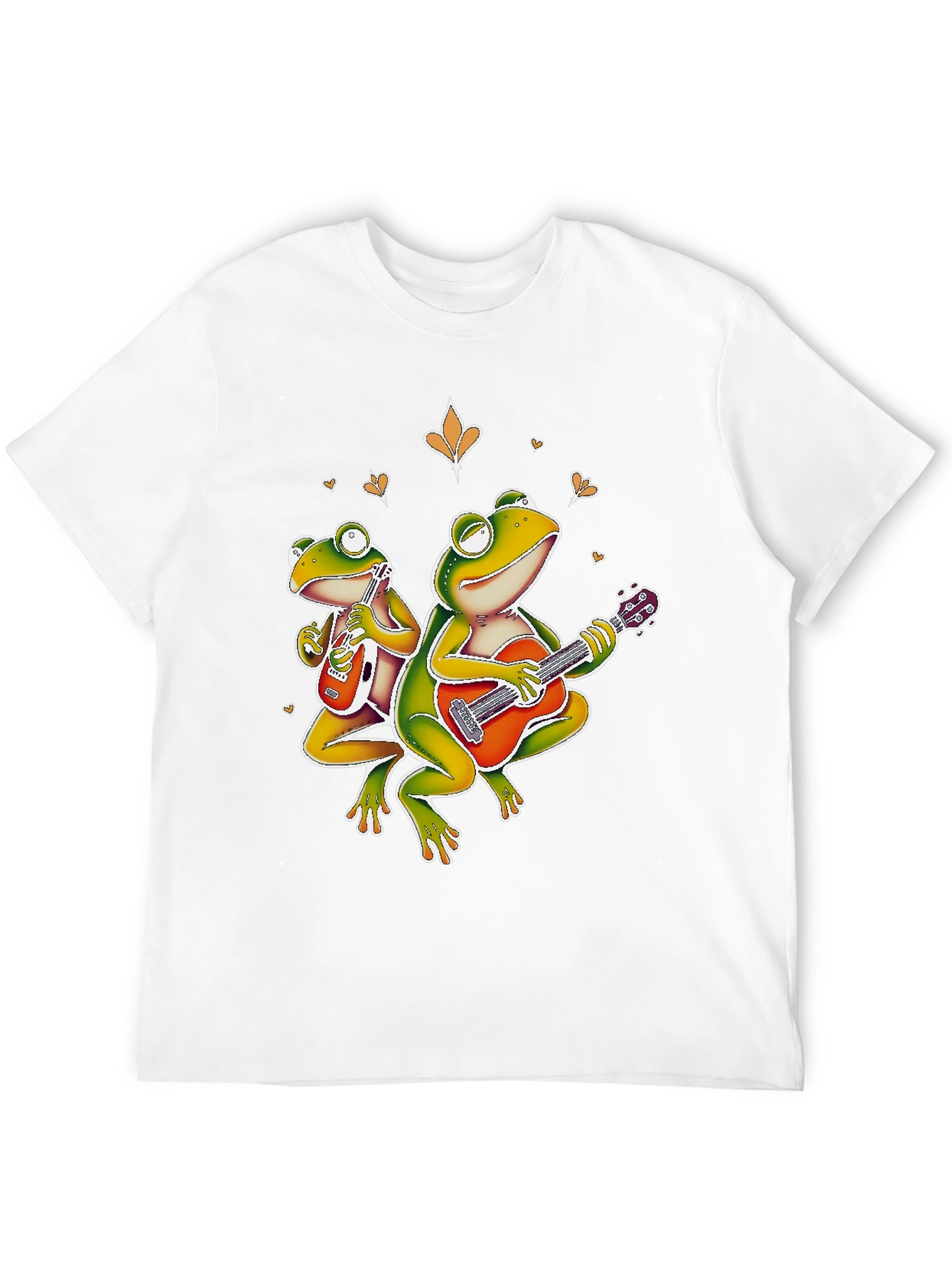 Black Frog Band Graphic Tee - Guitar Playing Amphibians view 12