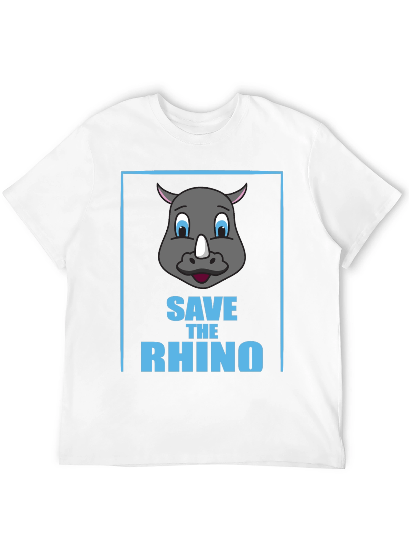 Black Save the Rhino Graphic Tee - Black Cotton T-Shirt view 12