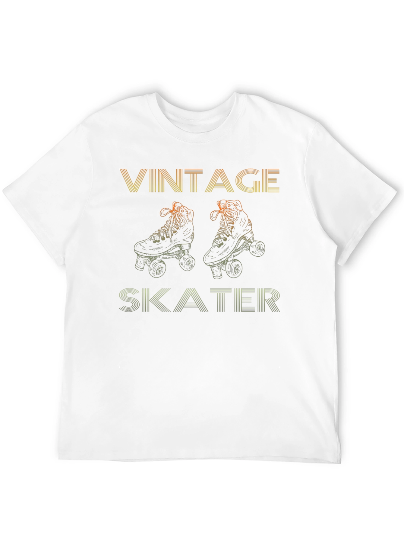 Black Vintage Skater T-Shirt - Retro Roller Skate Design view 12