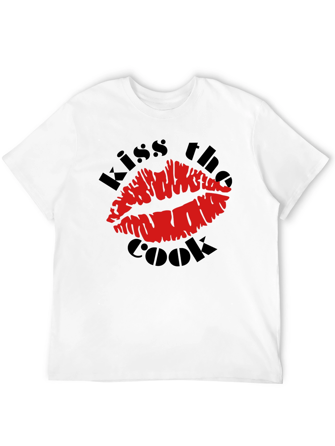 Black Kiss the Cook Graphic T-Shirt - Novelty Design view 12