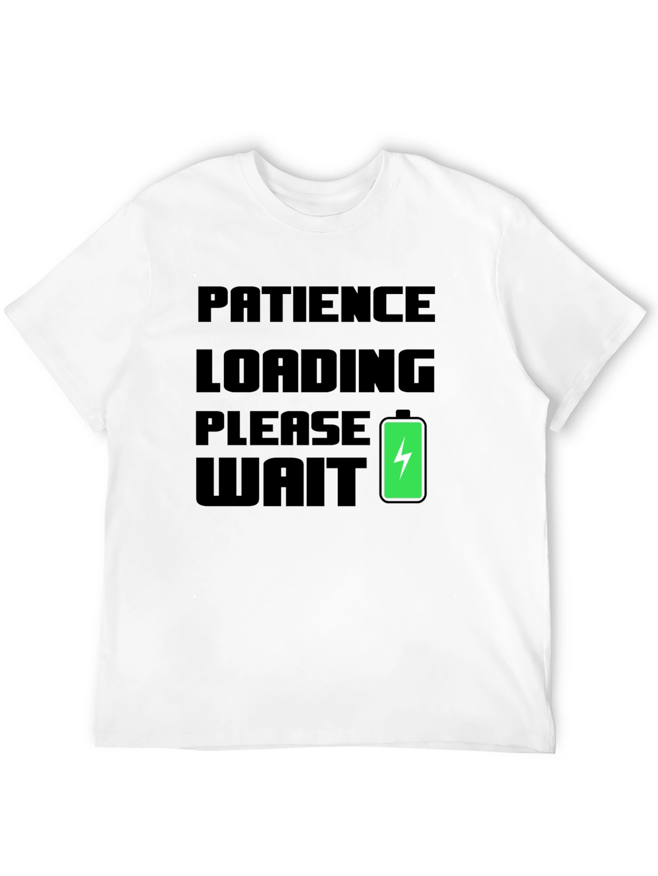 Black Patience Loading Funny Graphic Tee view 12
