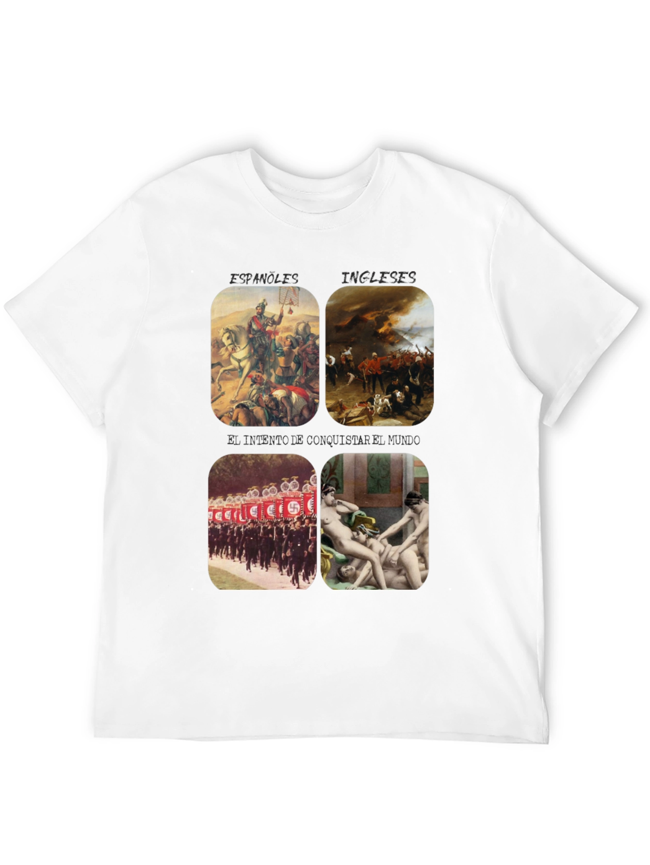 Black Controversial Graphic Print T-Shirt view 12