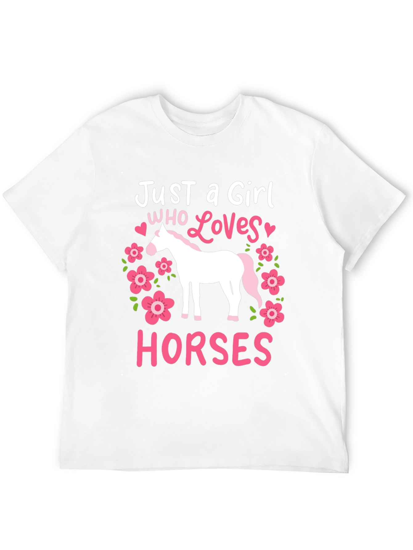 Black Just a Girl Who Loves Horses Graphic Tee view 12