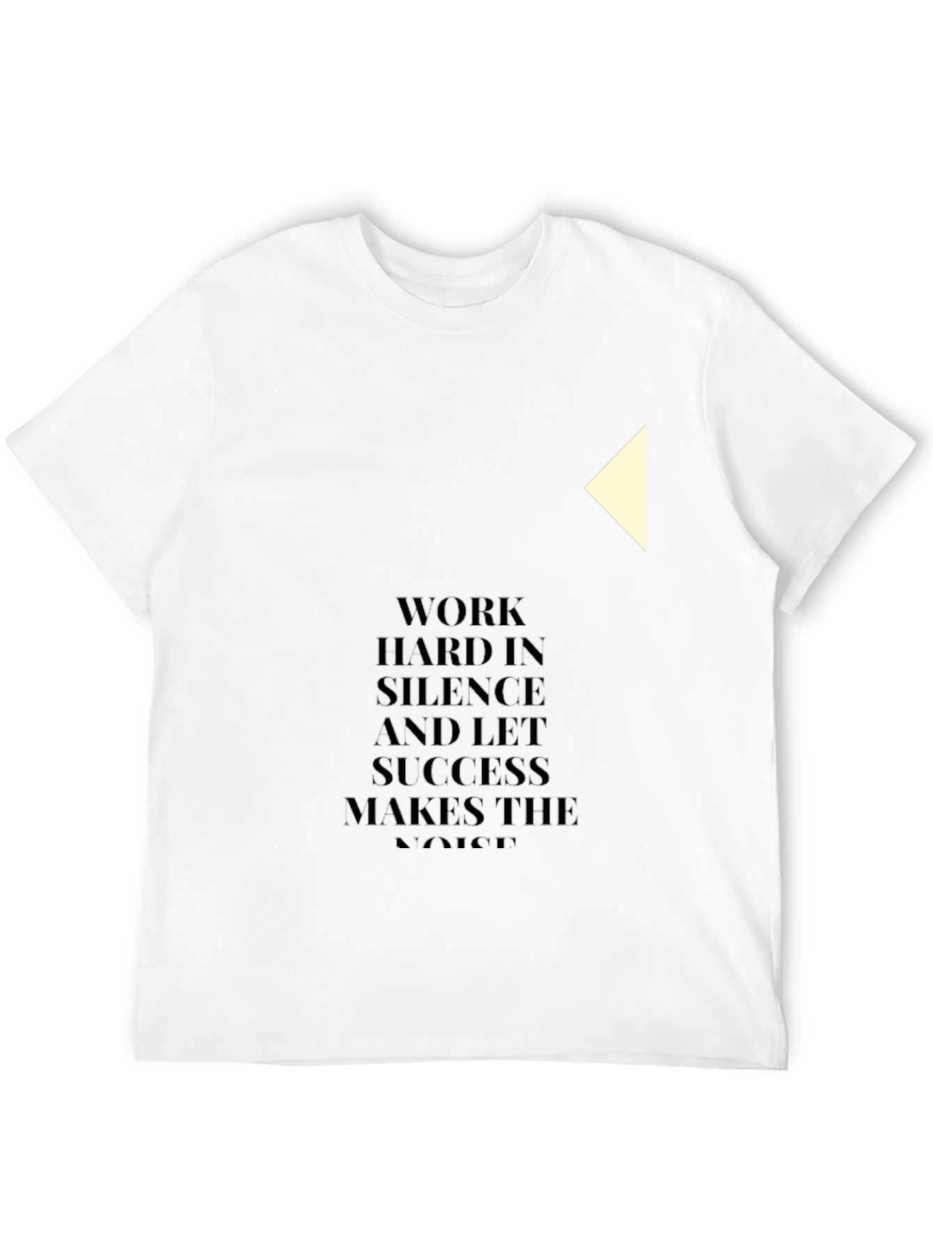 Black Motivational Black T-Shirt - Work Hard in Silence view 12