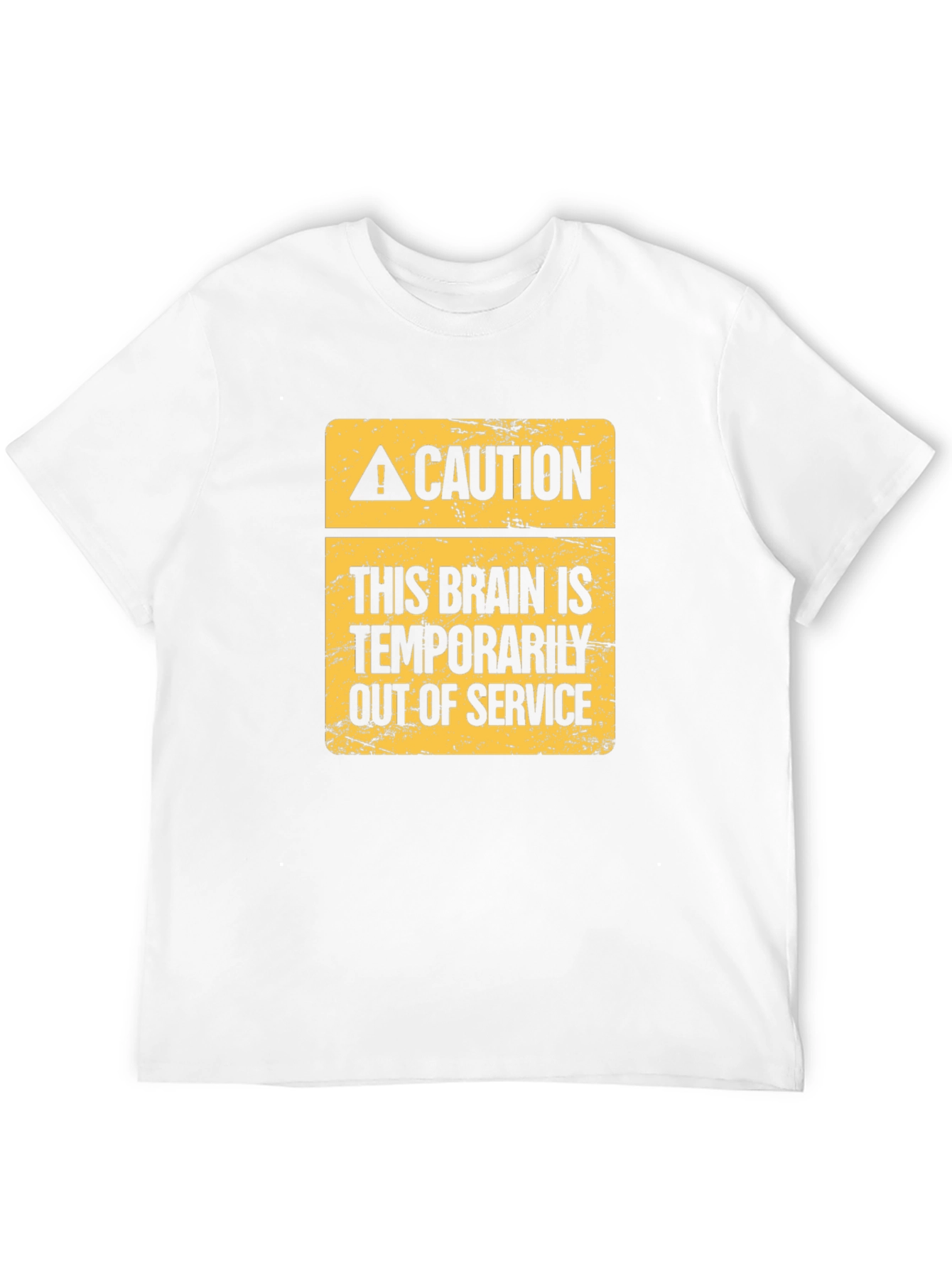 Black Caution: Brain Out of Service Funny T-Shirt view 12
