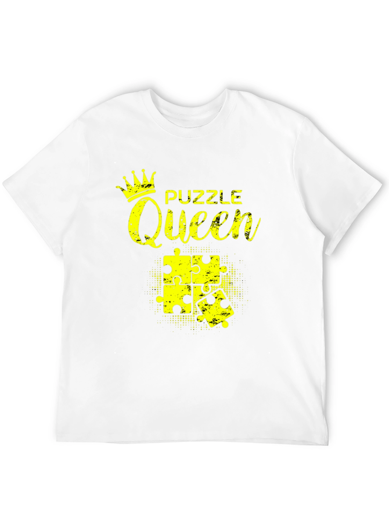 Black Puzzle Queen Black T-Shirt - Jigsaw Lover Tee view 12