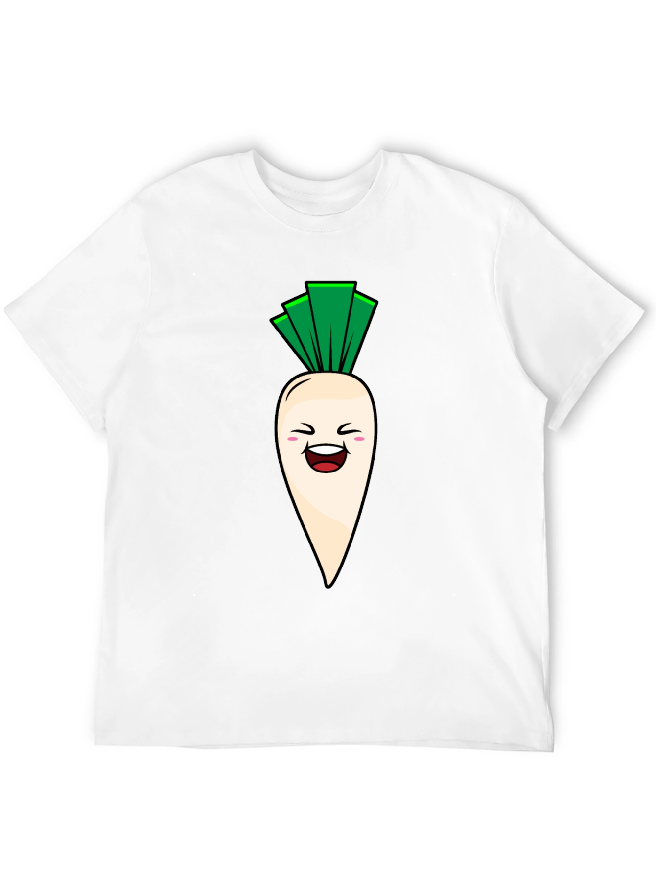 Black Funny Radish Graphic T-Shirt - Unisex view 12