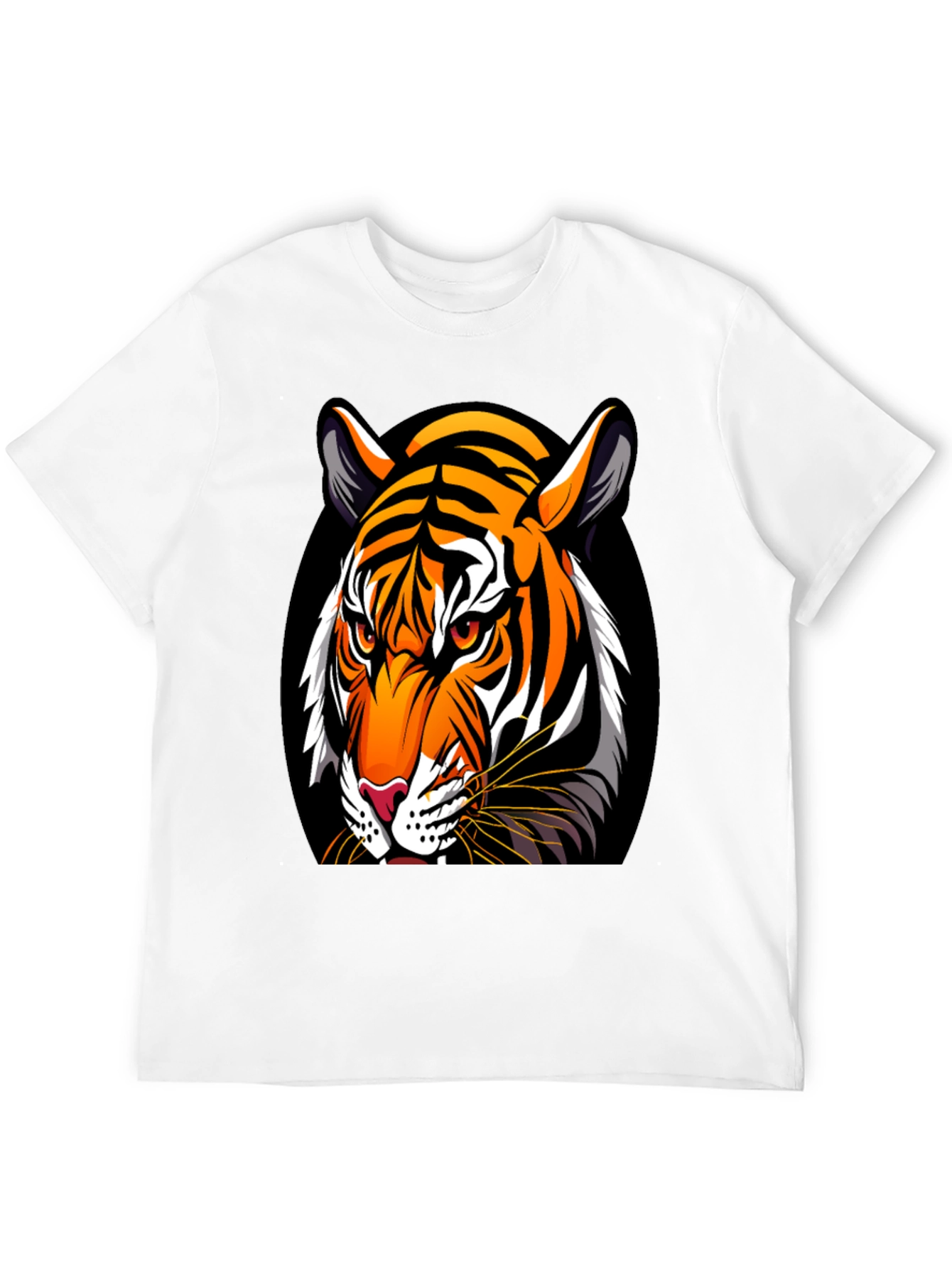 Black Bold Tiger Graphic Tee - Premium Black Cotton view 12