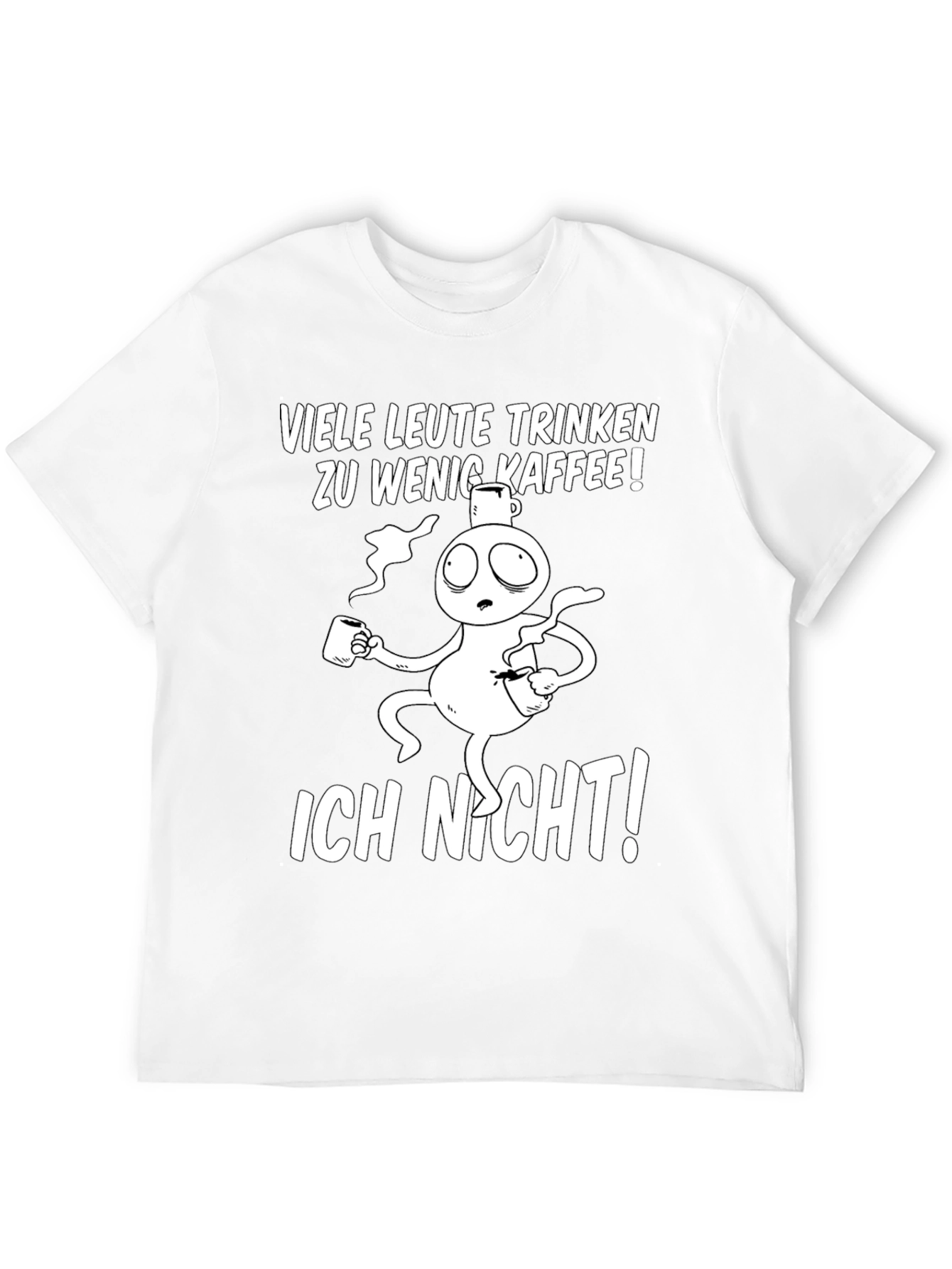 Black Funny Coffee T-Shirt - "Viele Leute Trinken Zu Wenig Kaffee!" view 12