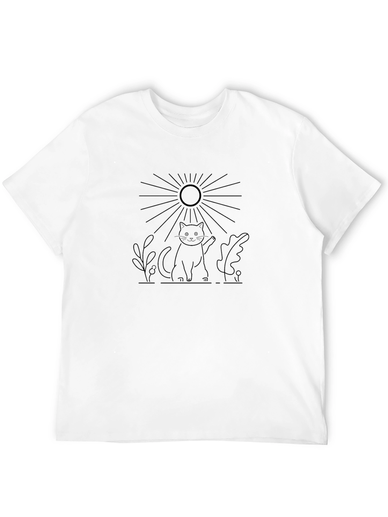 Black Sunbeam Cat Graphic T-Shirt view 12