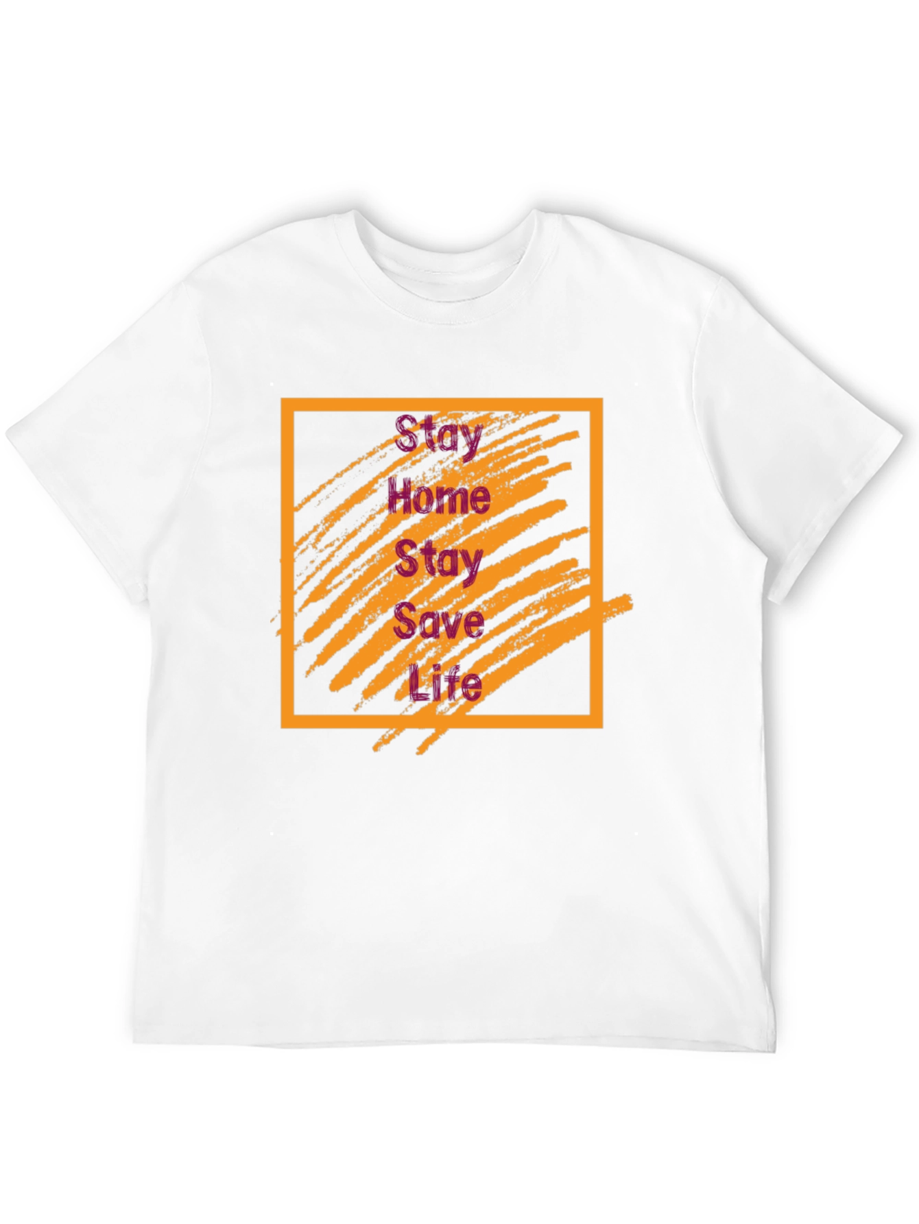 Black Stay Home Stay Safe Graphic Tee view 12