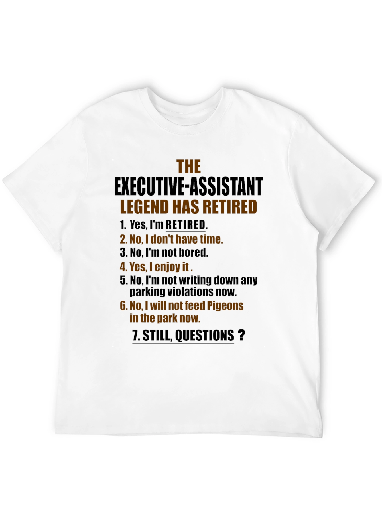 Black Retired Executive Assistant Legend Graphic Tee view 12