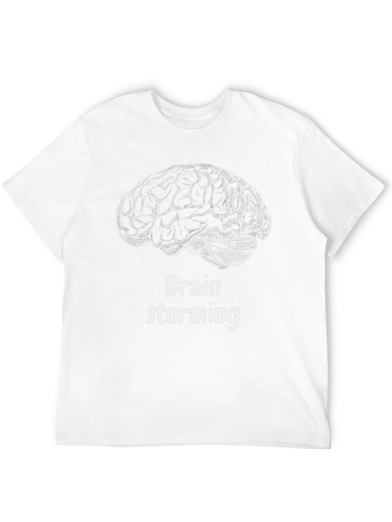 Black Brainstorming Graphic Tee - Black Cotton T-Shirt view 12