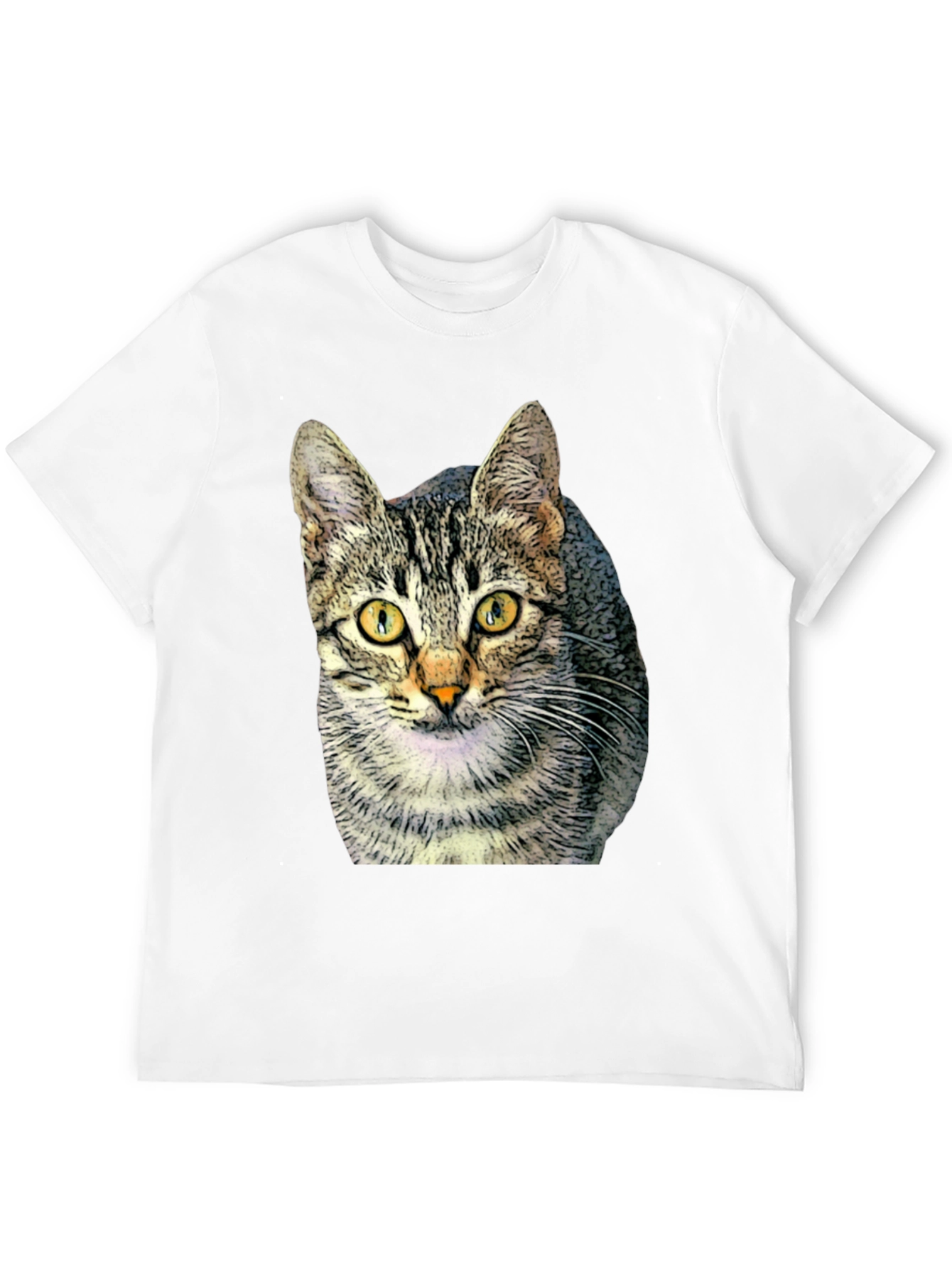 Black Cat Print Black T-Shirt view 12