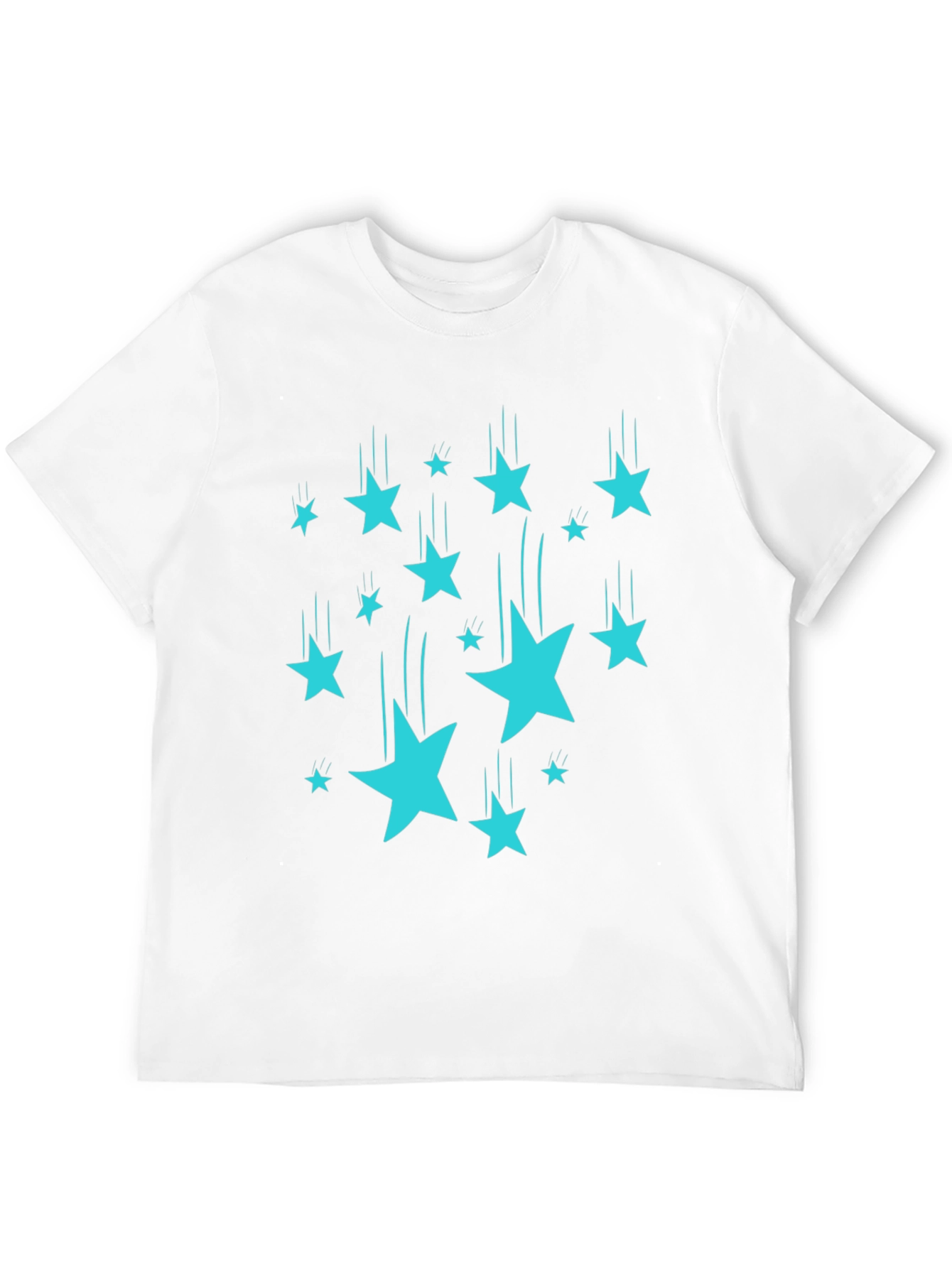 Black Starfall Tee - Black Cotton Graphic T-Shirt view 12